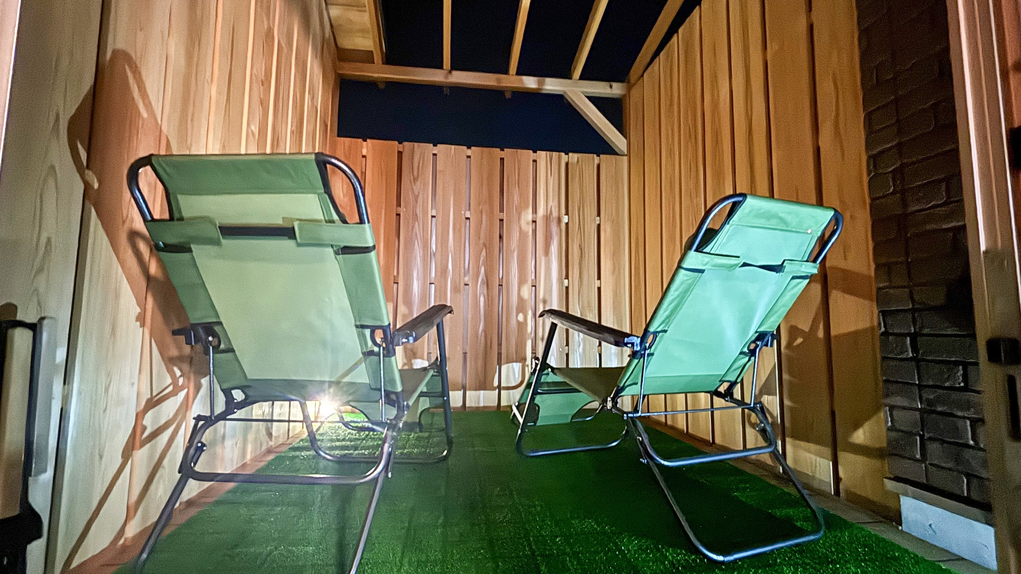 #サウナ　夜は星を眺めながらゆったりととのいタイム