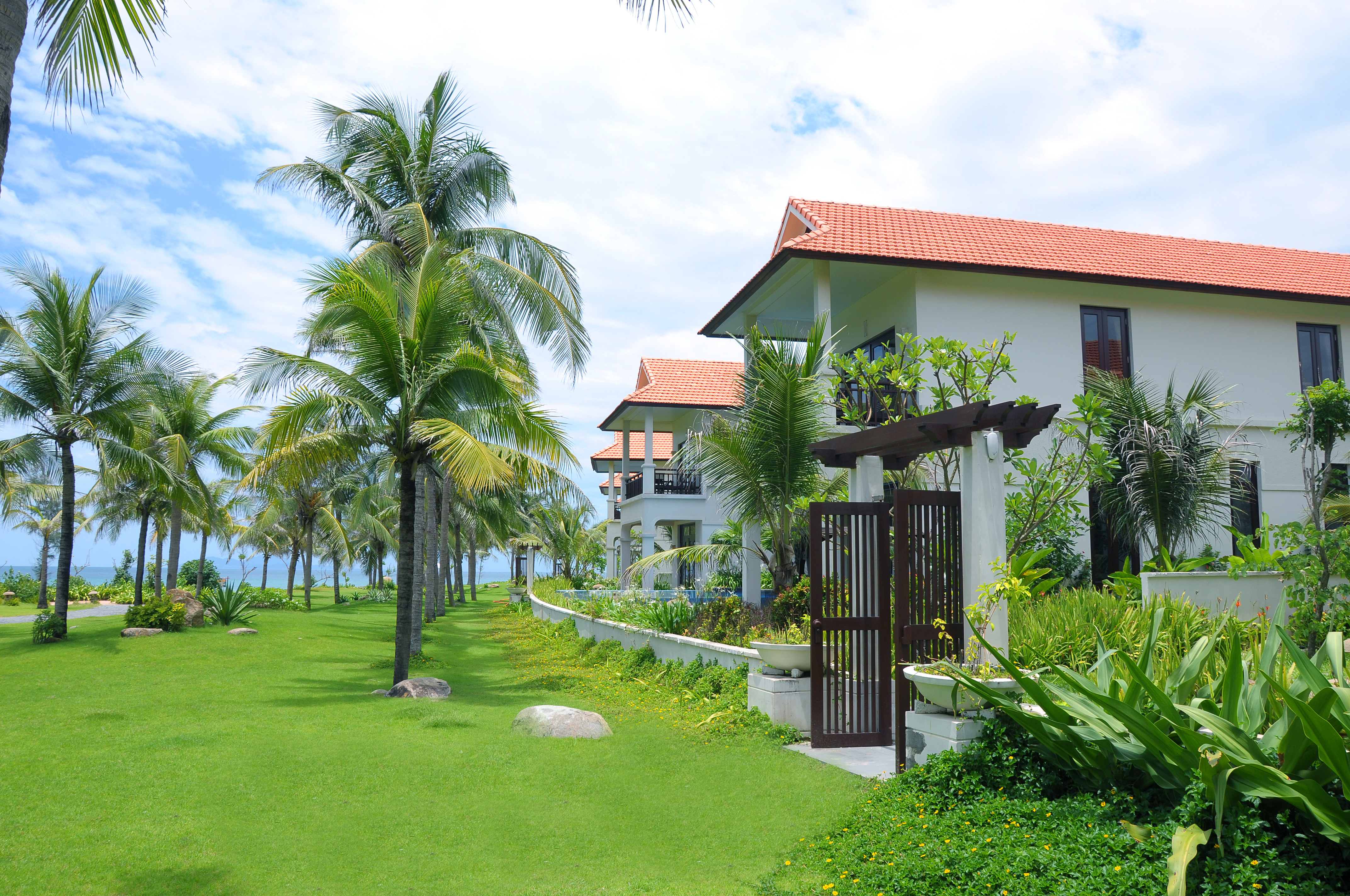 Beachfront villas