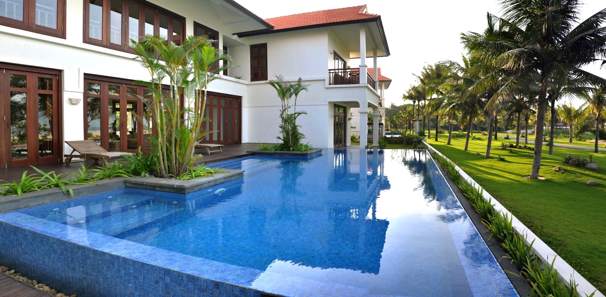 Beachfront villas