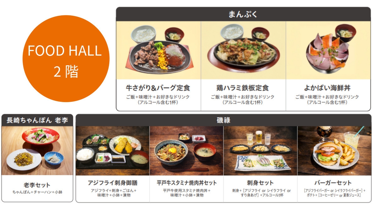 ＜2食付き＞朝食＆長崎スタジアムシティ人気の9店舗から選べる夕食券付き宿泊プラン