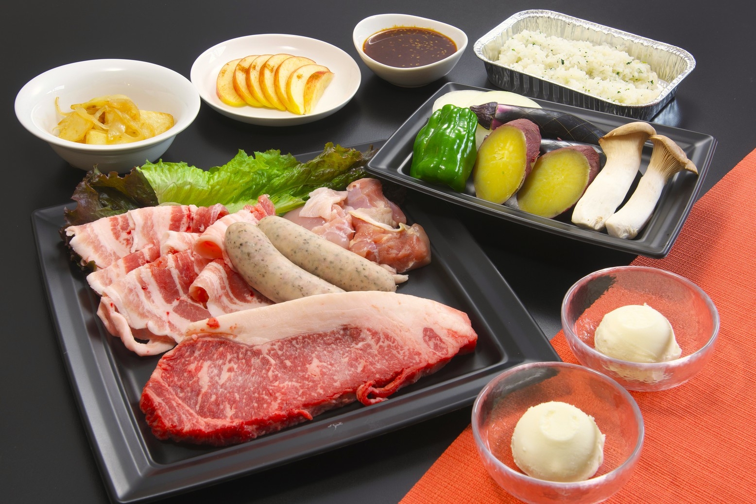 【夕食BBQ】夕朝食付(お肉・野菜がついて手ぶらでOK♪〜お手軽プラン！〜)