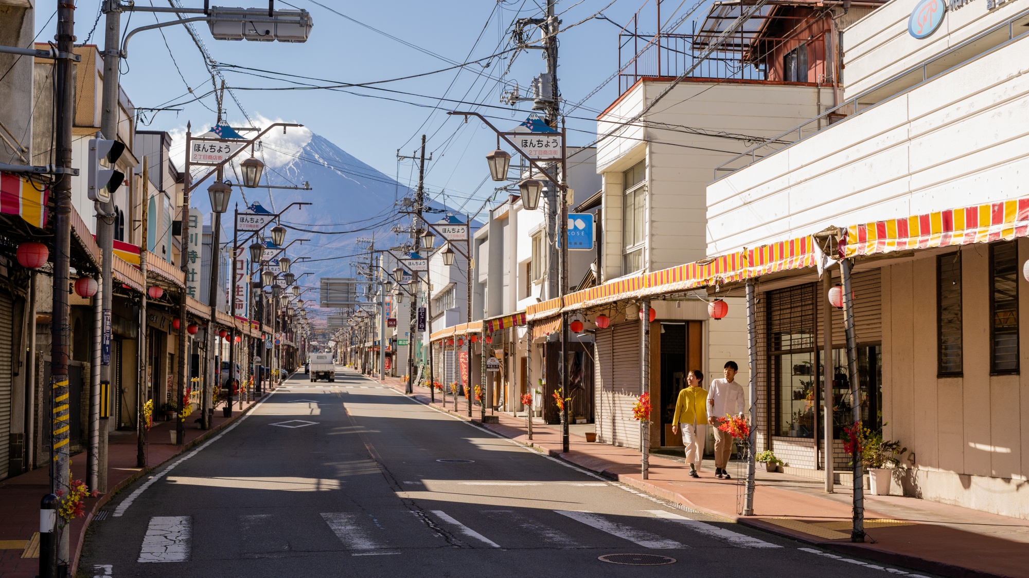 富士吉田のレトロな街並み