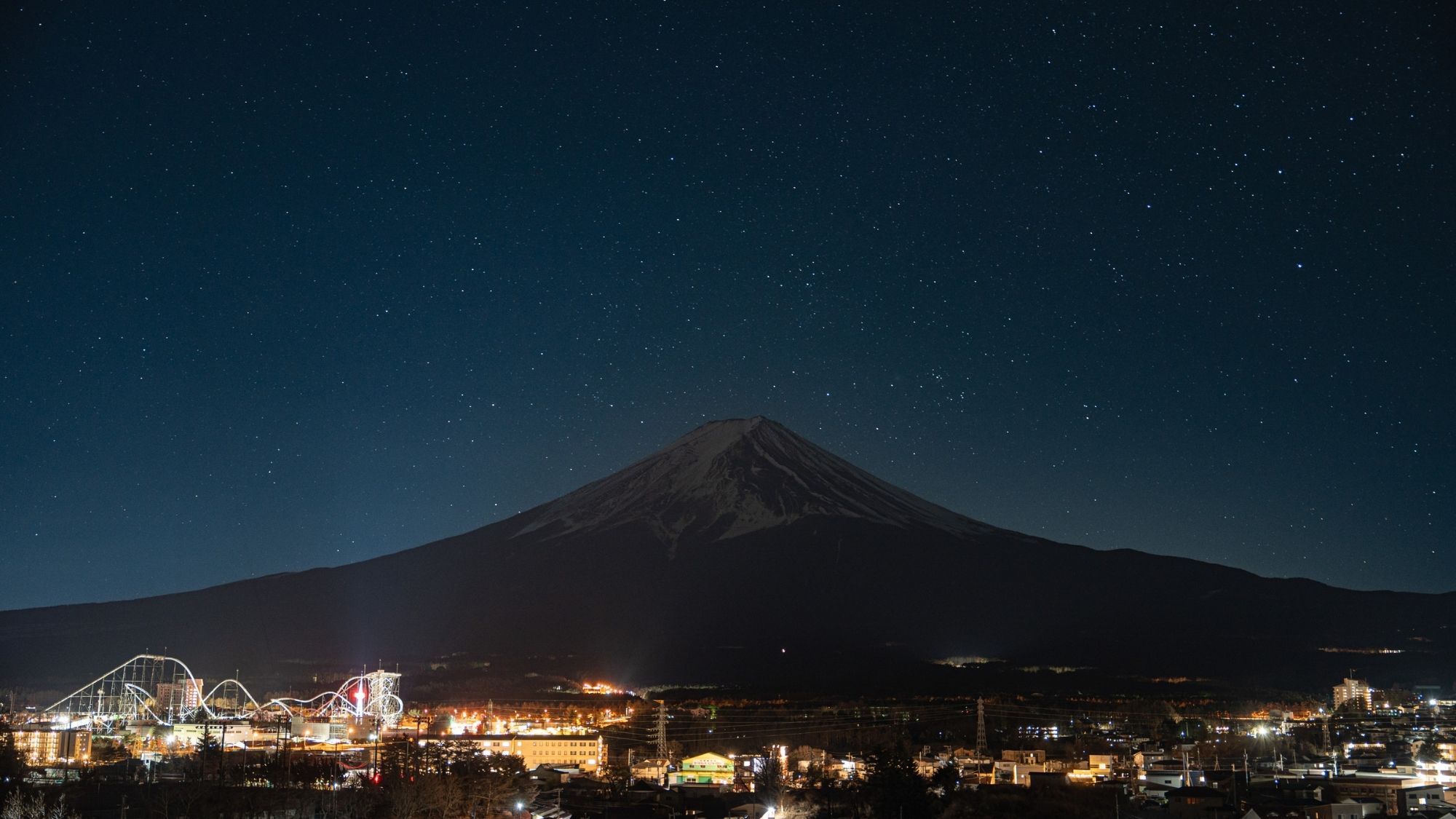 富士山と星空