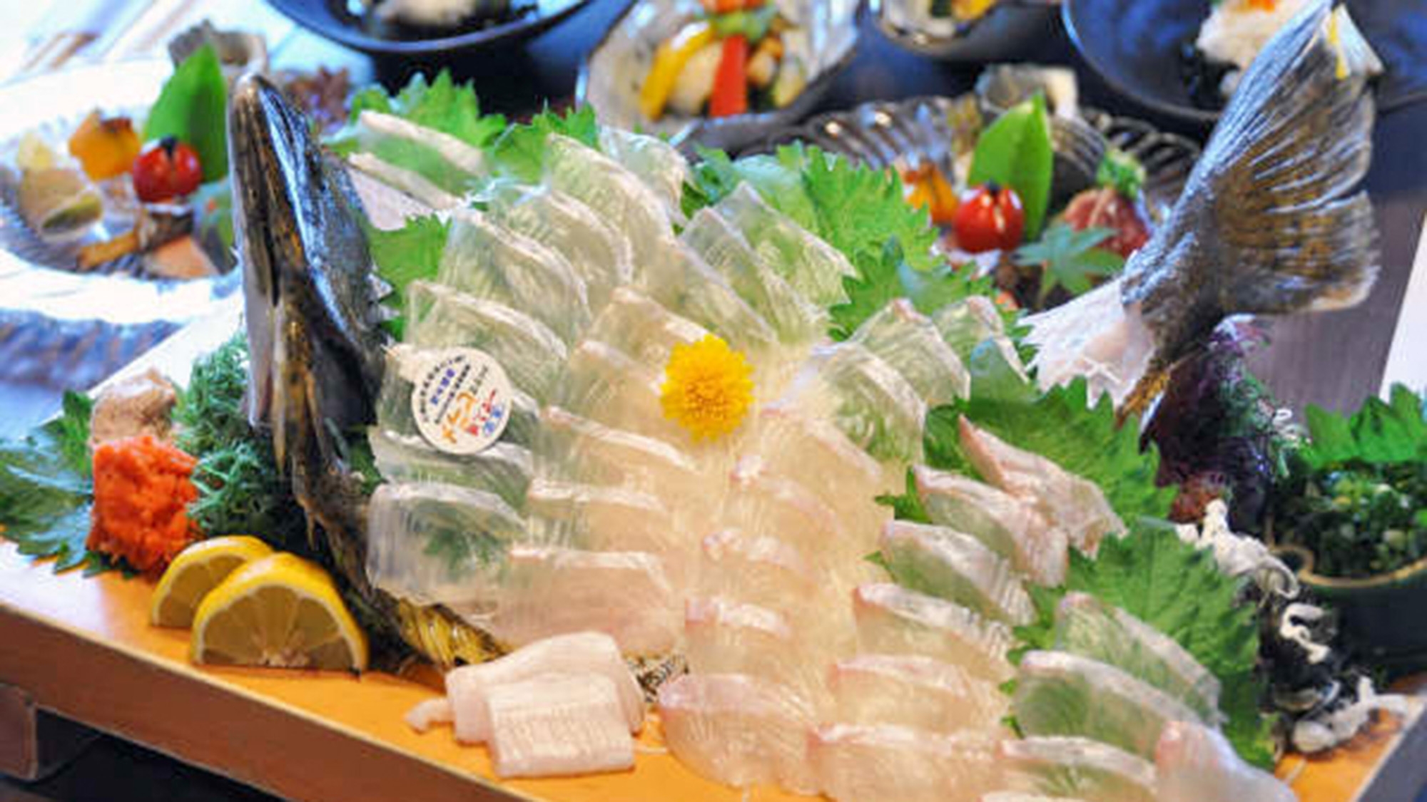 【2食付・大分産かぼすひらめ姿造り付】さっぱりと洗練された味わいでリピーターさん続出！