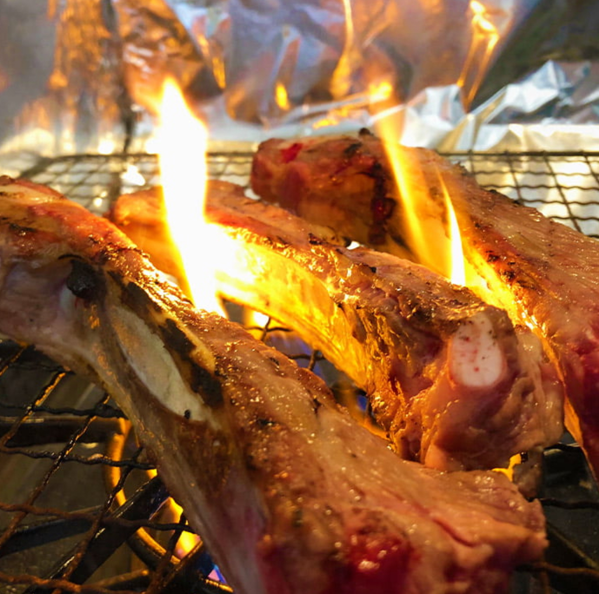 骨付き鹿肉のBBQ