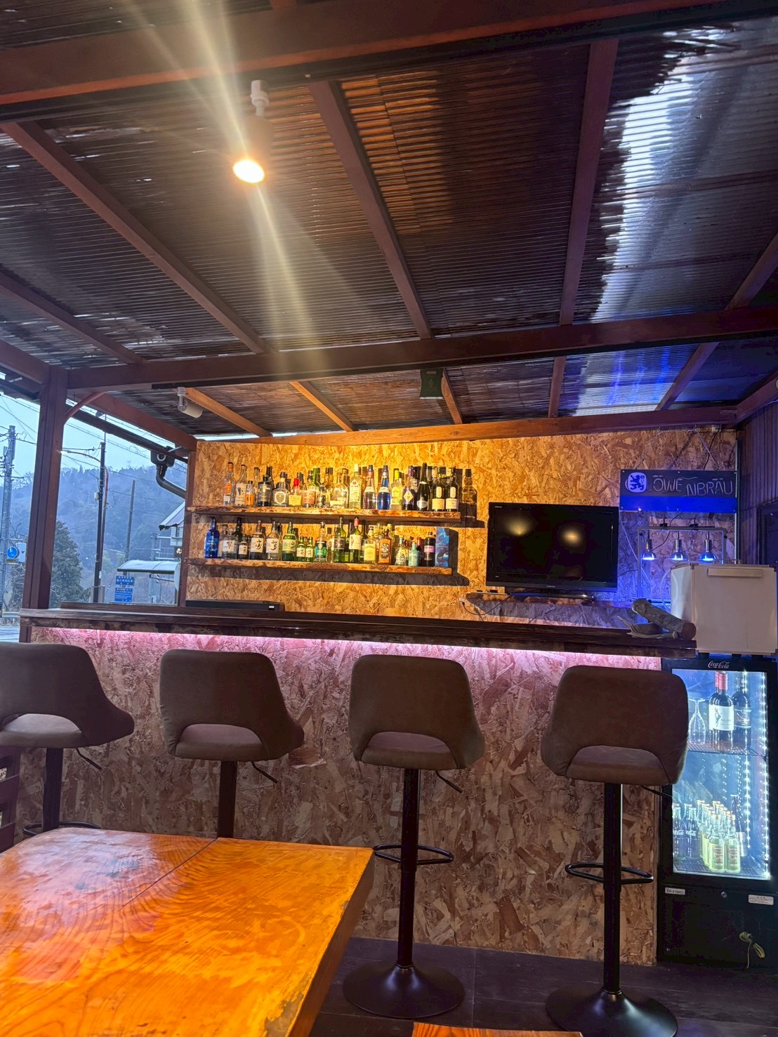 テラスのバーカウンター