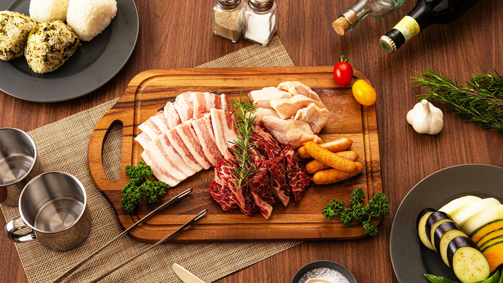 【夕食】BBQセット（※写真は2人前）