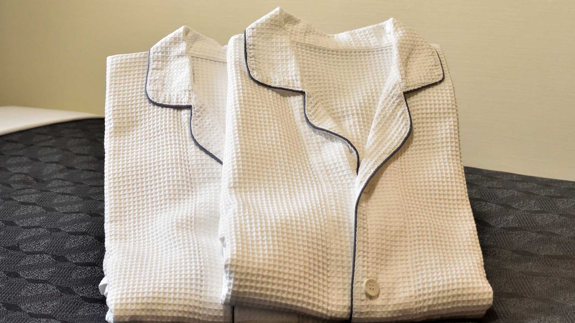 ・【ナイトウェア】肌触りも優しいワッフル織のナイトウェア　フロント前よりお部屋へお持ちいただけます