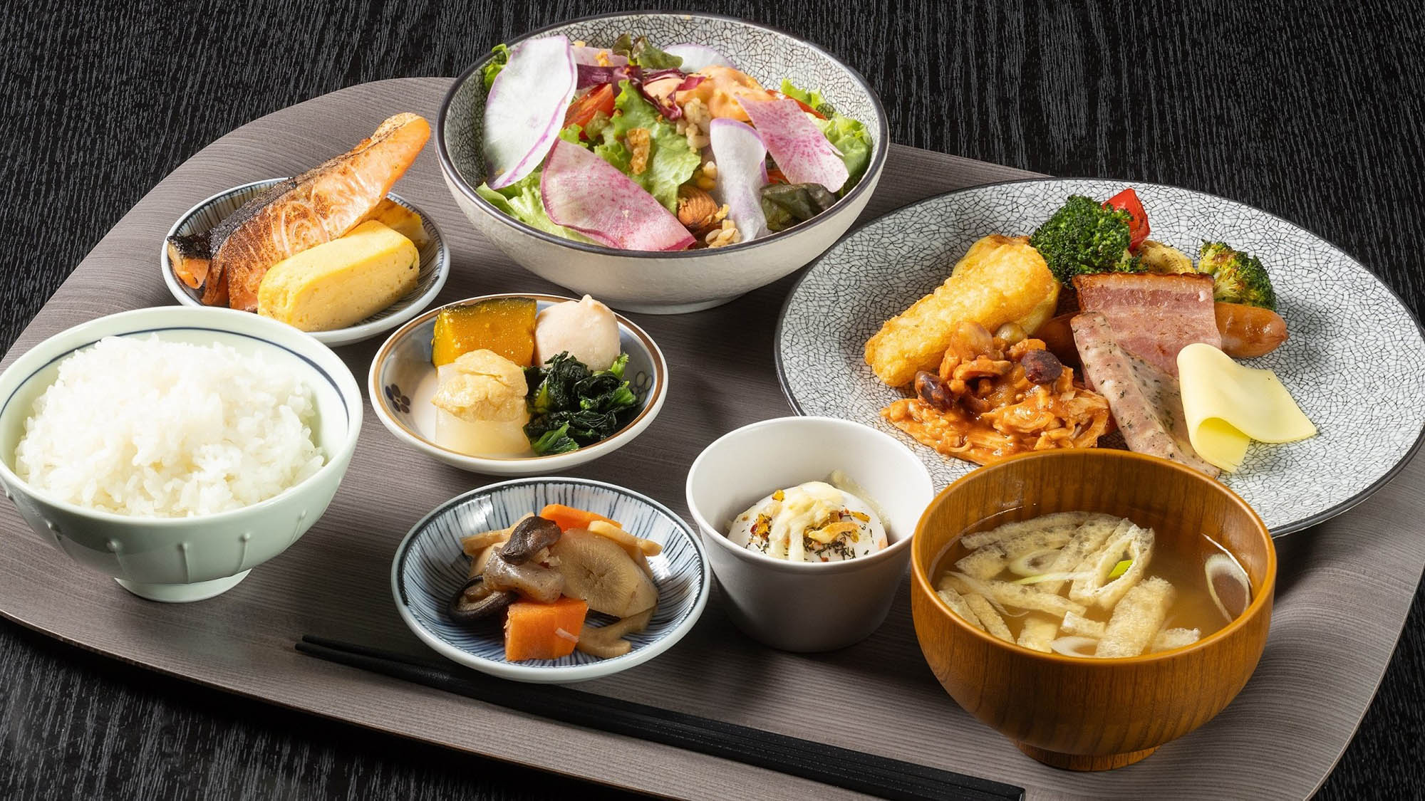 ＜朝食ビュッフェ＞ レイアウト一例 　※イメージ 