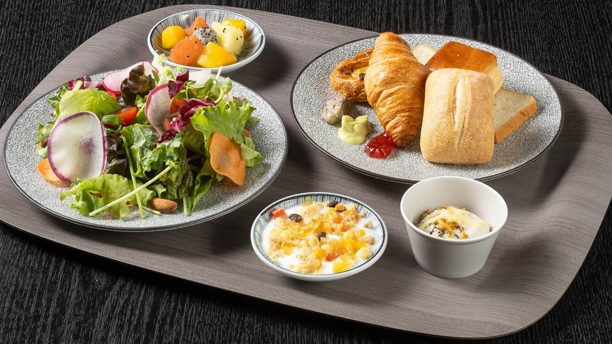 ＜朝食ビュッフェ＞ レイアウト一例 　※イメージ 