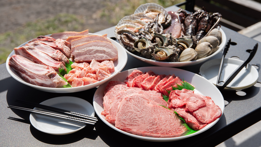 ＜ハイグレードBBQコース＞ワンランク上の食材で叶える極上テラスBBQ（夕食付）