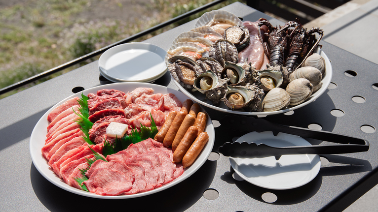 ＜スタンダードBBQコース＞海を望むテラスで楽しむ、豪華食材付きプラン（夕食付）