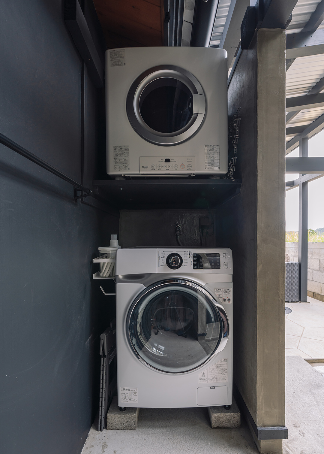 長期滞在も可能！洗濯機とガス乾燥機完備