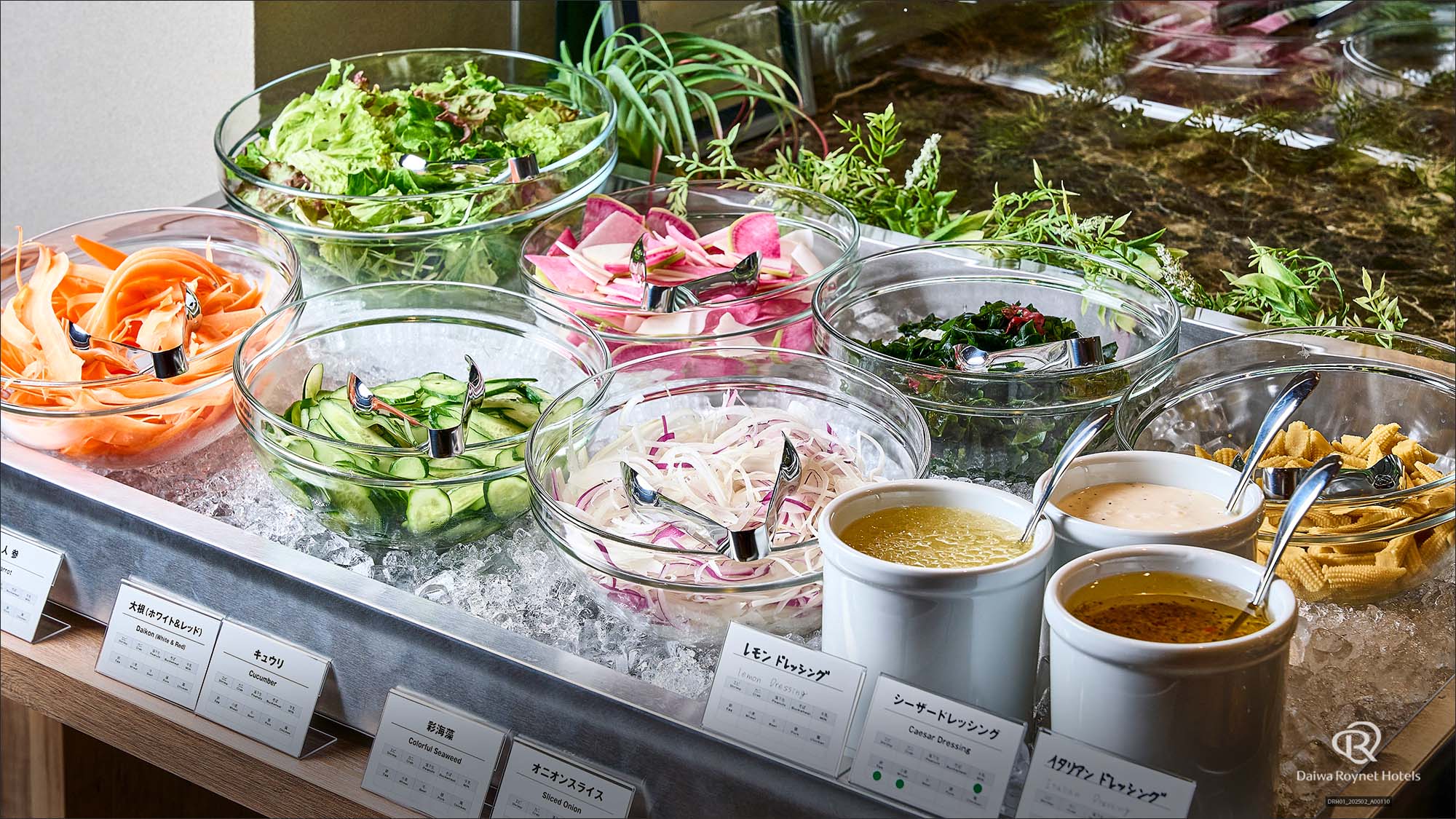 和洋朝食ビュッフェ（サラダご提供イメージ）