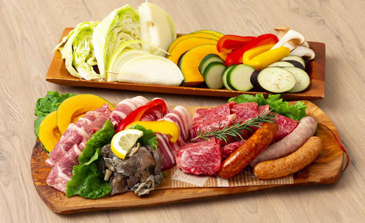 【スタンダード】鹿児島県産食材をふんだんに使用した「薩摩風鉄板グリルBBQ」コース！（2食付）
