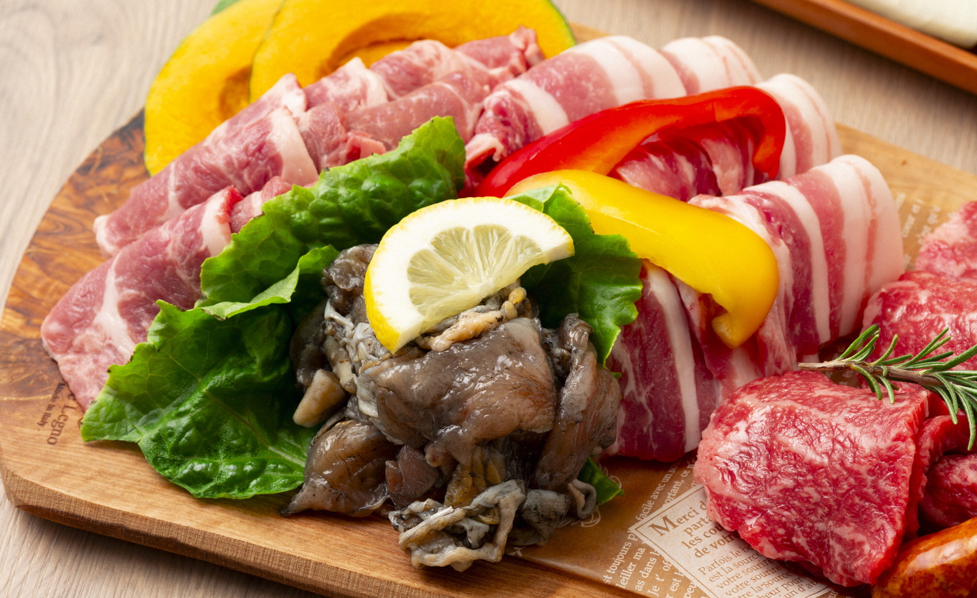 夕食／鹿児島県産の食材をふんだんに使用した「薩摩風BBQ」コース