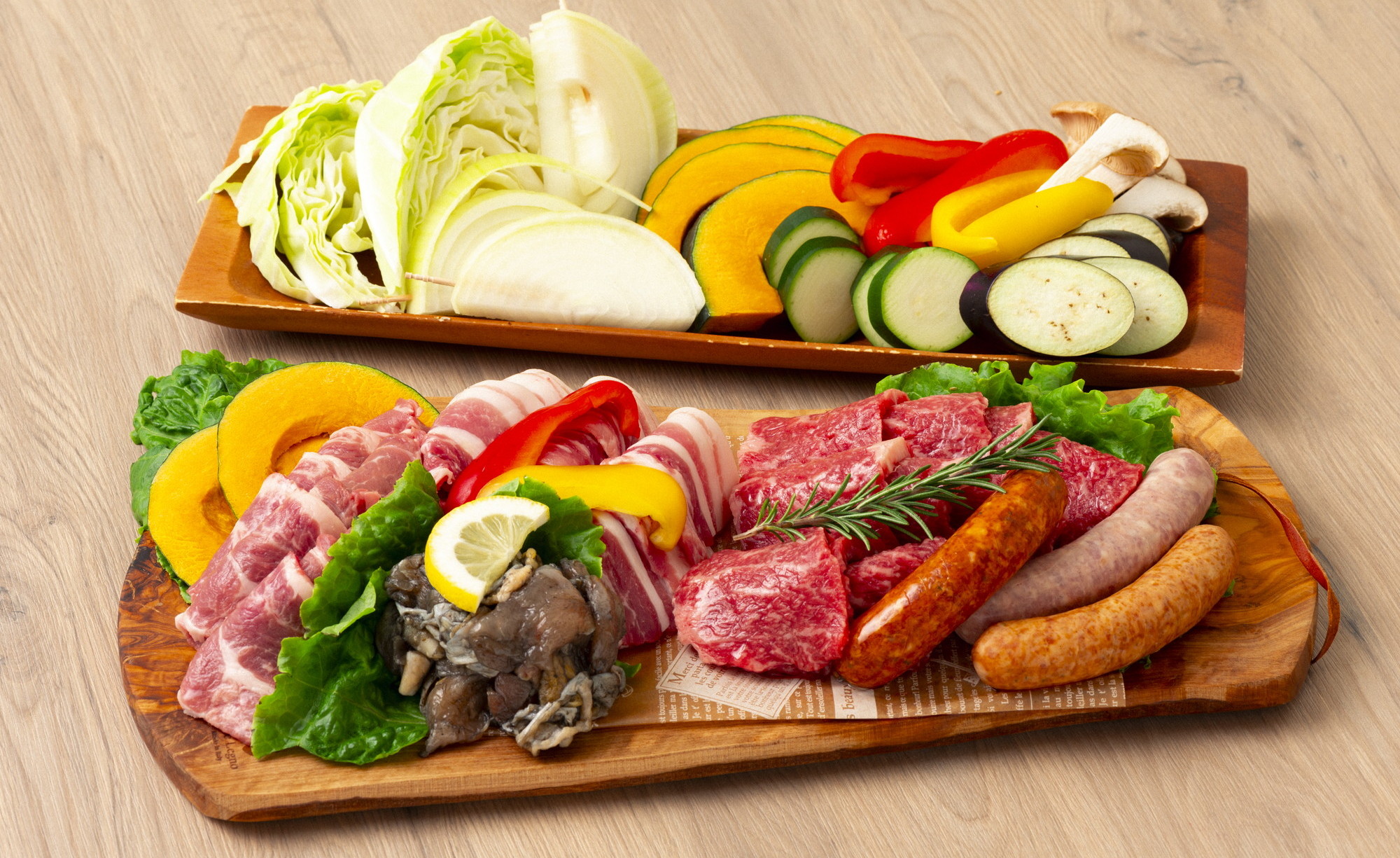 夕食／鹿児島県産の食材をふんだんに使用した「薩摩風BBQ」コース