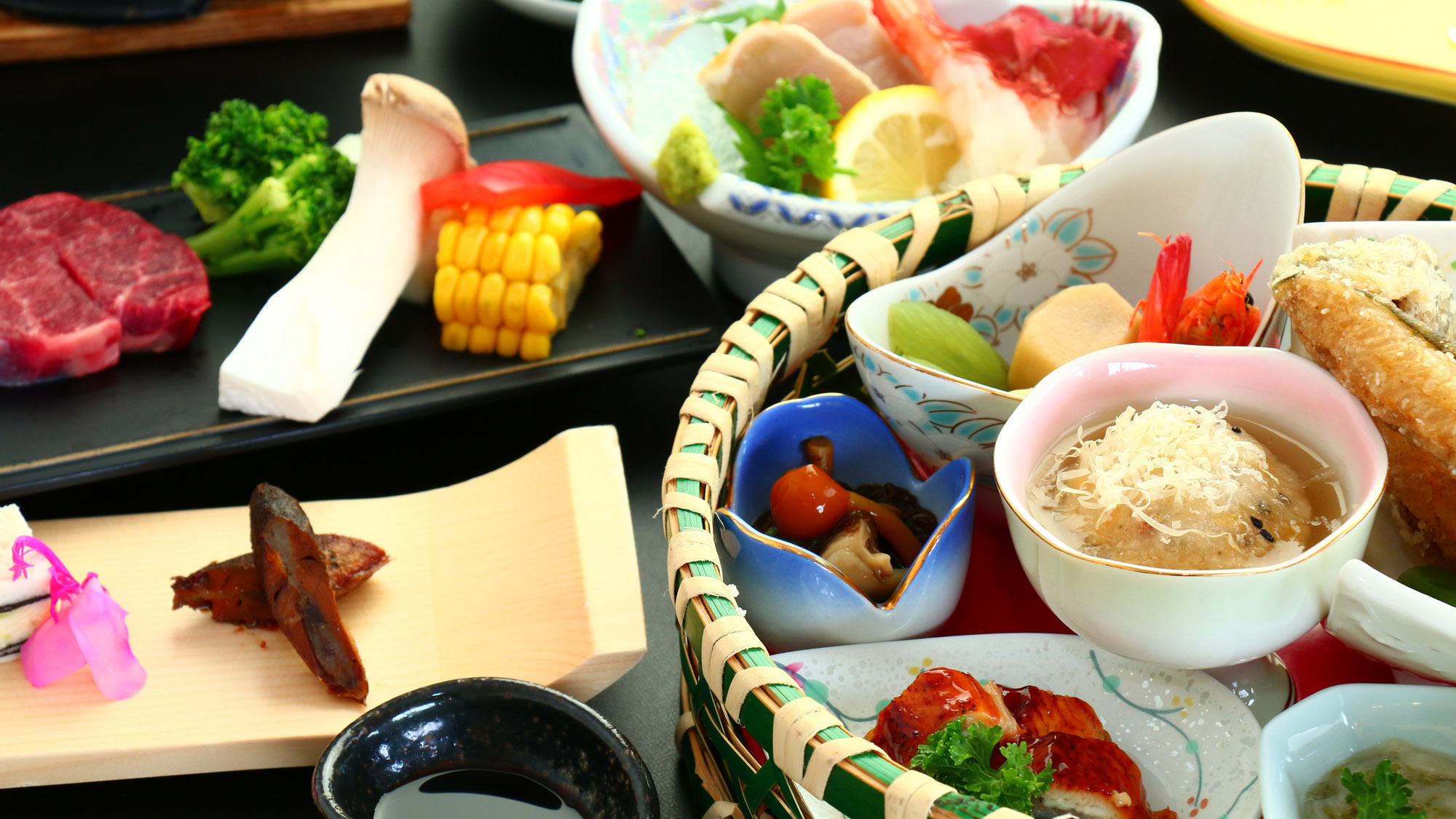 地元の特産品を活かした季節会席スタンダード２食付き