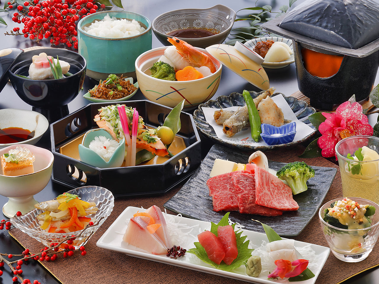 2025年冬 仙台牛食べ比べ お夕食一例