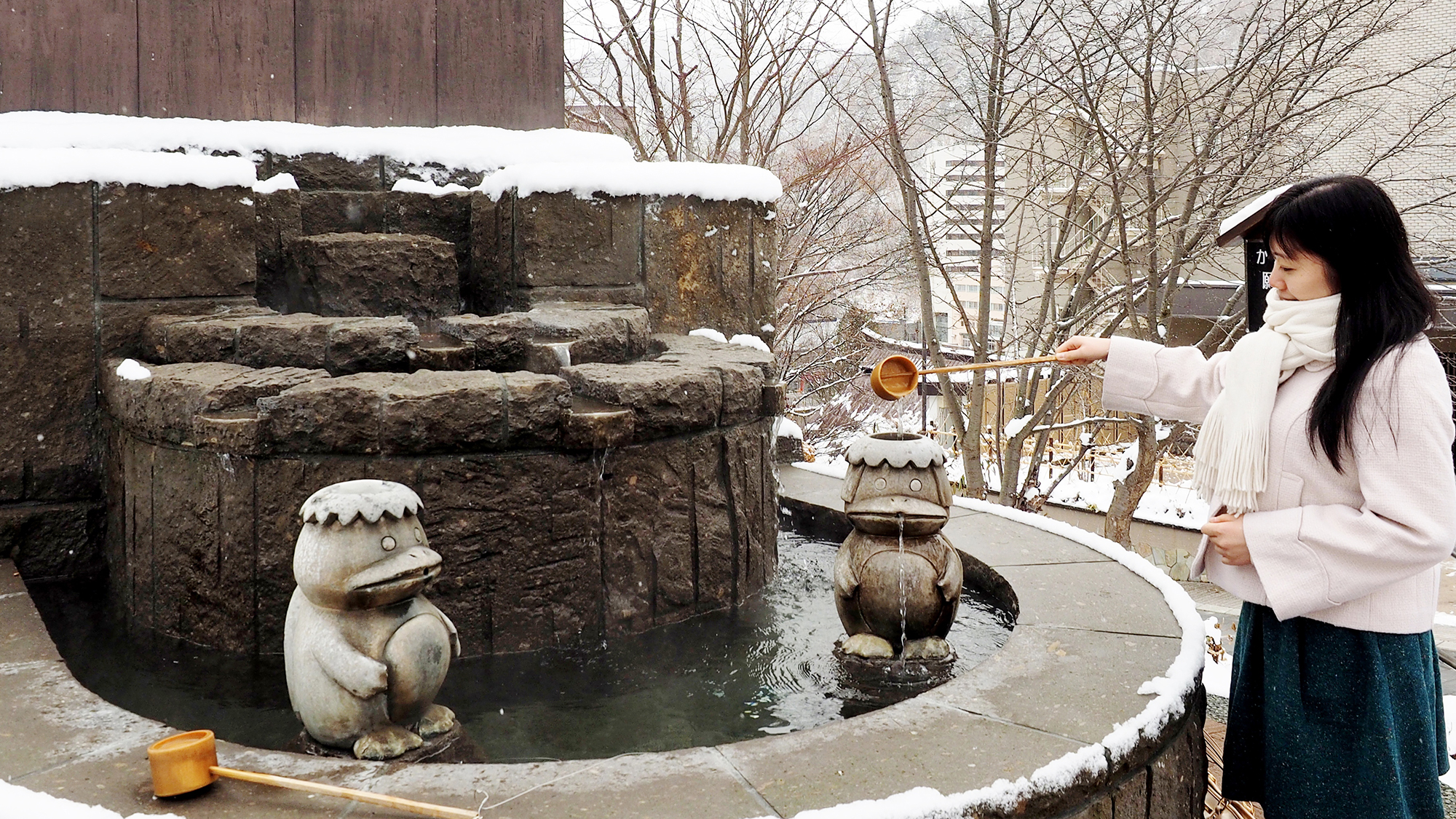 かっぱ家族の願掛け手湯