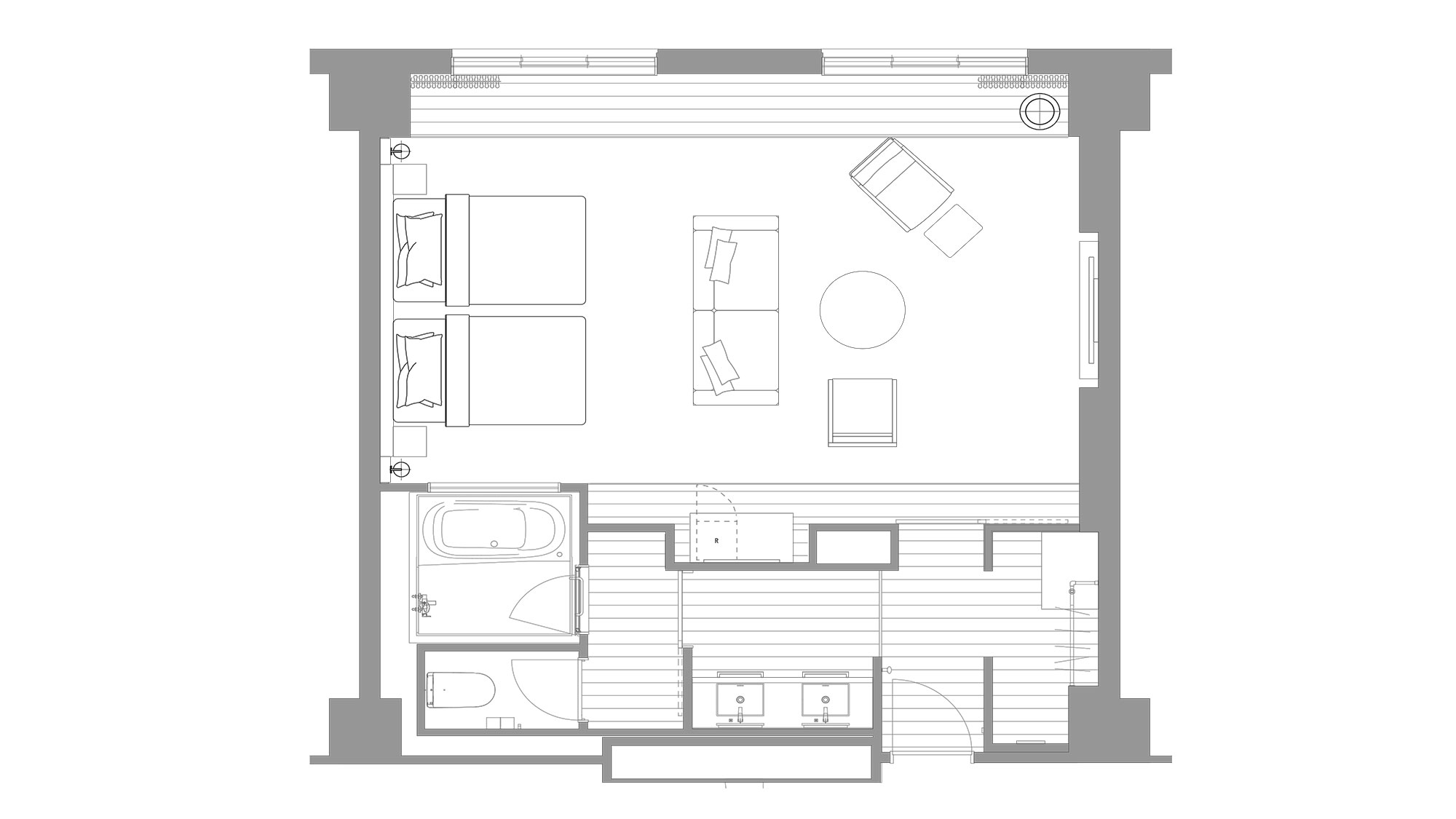 スーペリアスイート（60平米）豊かな緑と過ごす、ゆるやかな時間。