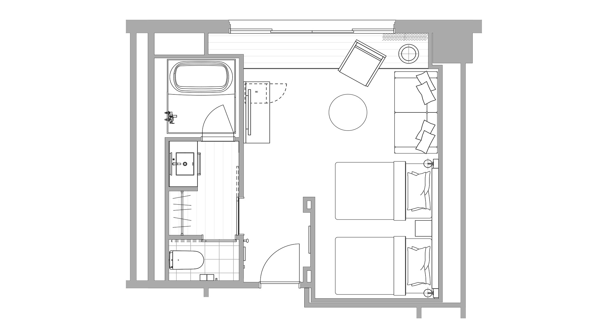 ジュニアスイート（40平米）紅葉が彩る、自然に溶け込む時間を。