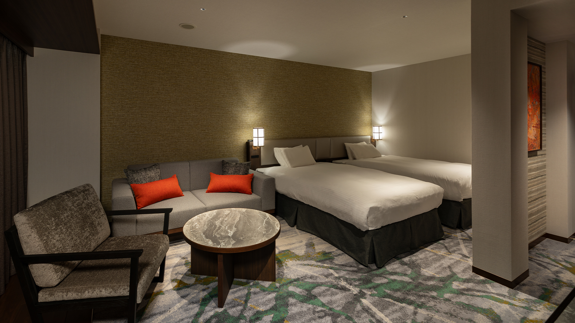 ジュニアスイート（40平米）紅葉が彩る、自然に溶け込む時間を。