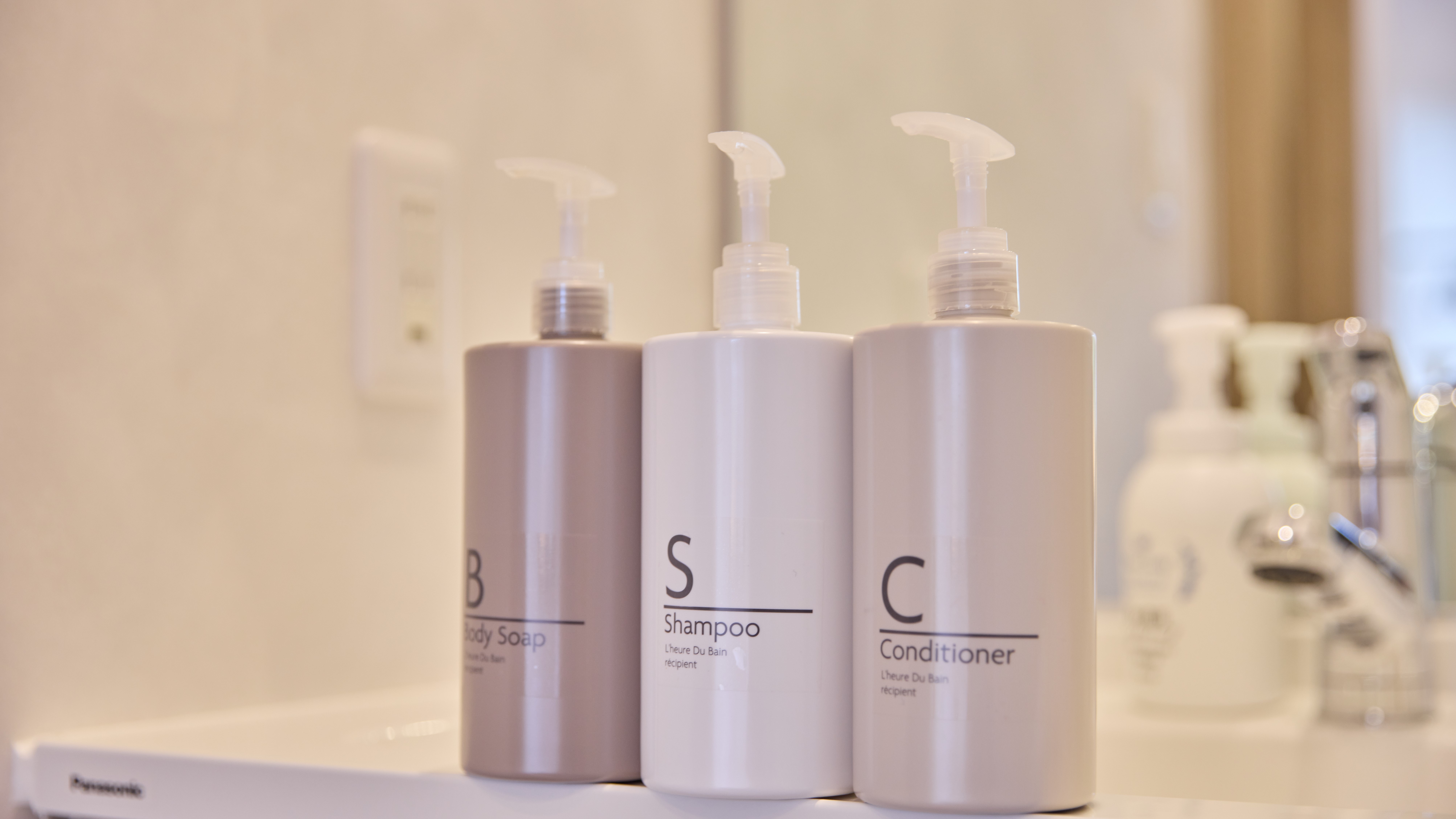 【各部屋共通】シャンプー・リンス・ボディーソープ、ハンドソープのアメニティ