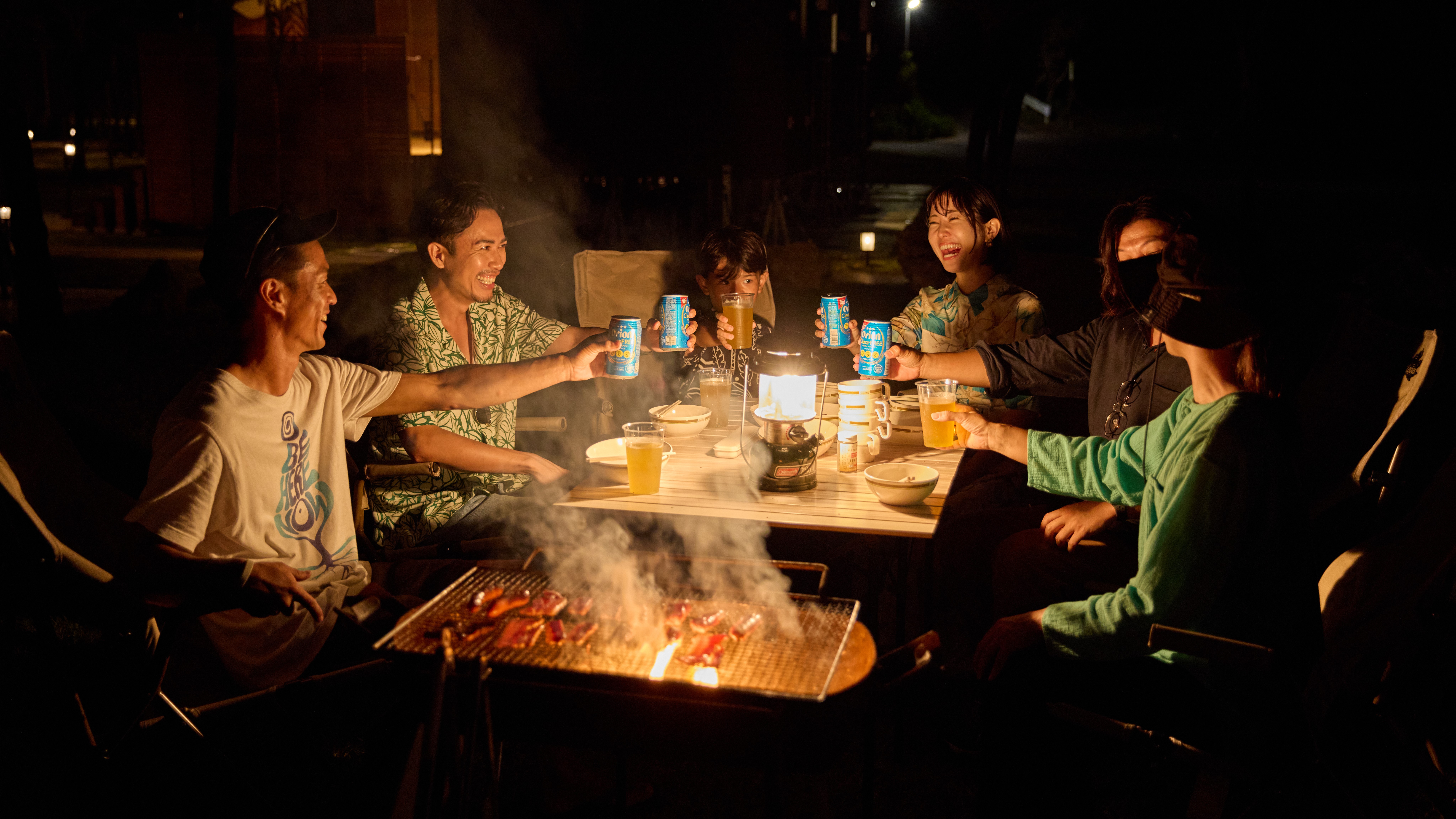 バーベキュー風景（持ち込みも可能・貸出セットはHPから要予約）