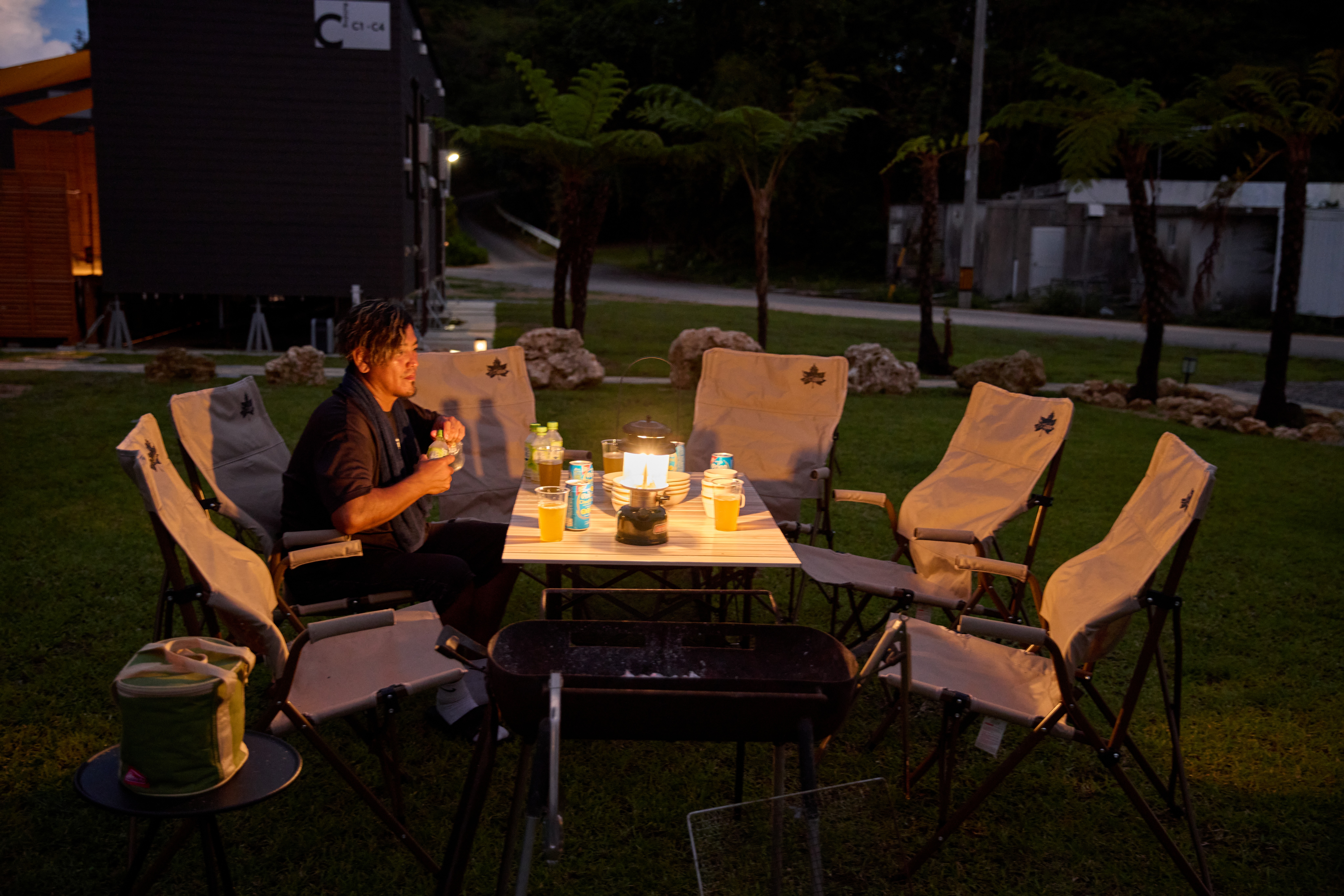 バーベキュー貸出（HPから要予約）準備のイメージ（準備・片付けはホテルが対応）