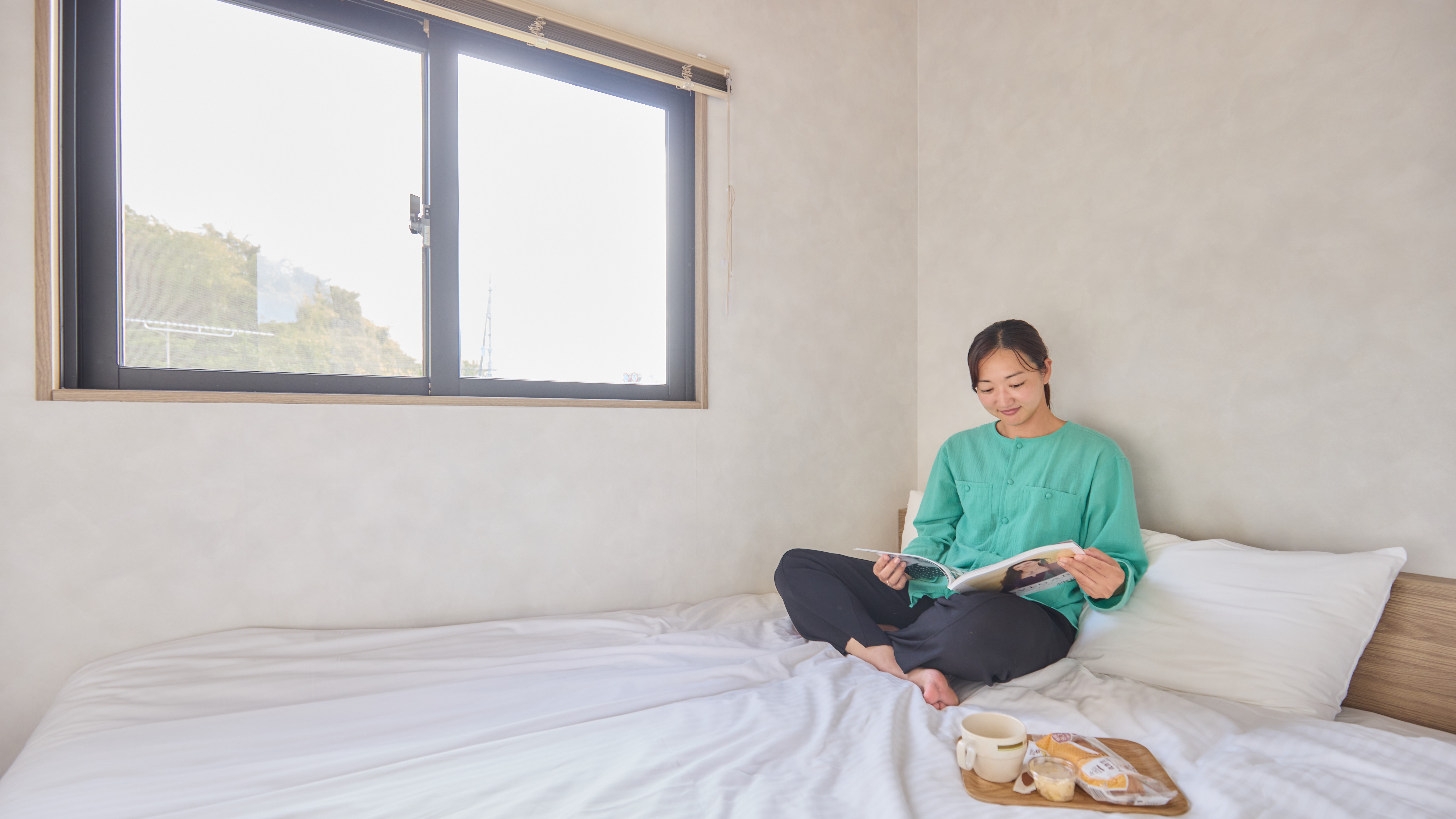 ダブルルーム8.51㎡（ダブルベッド）＋アウトドアリビング付