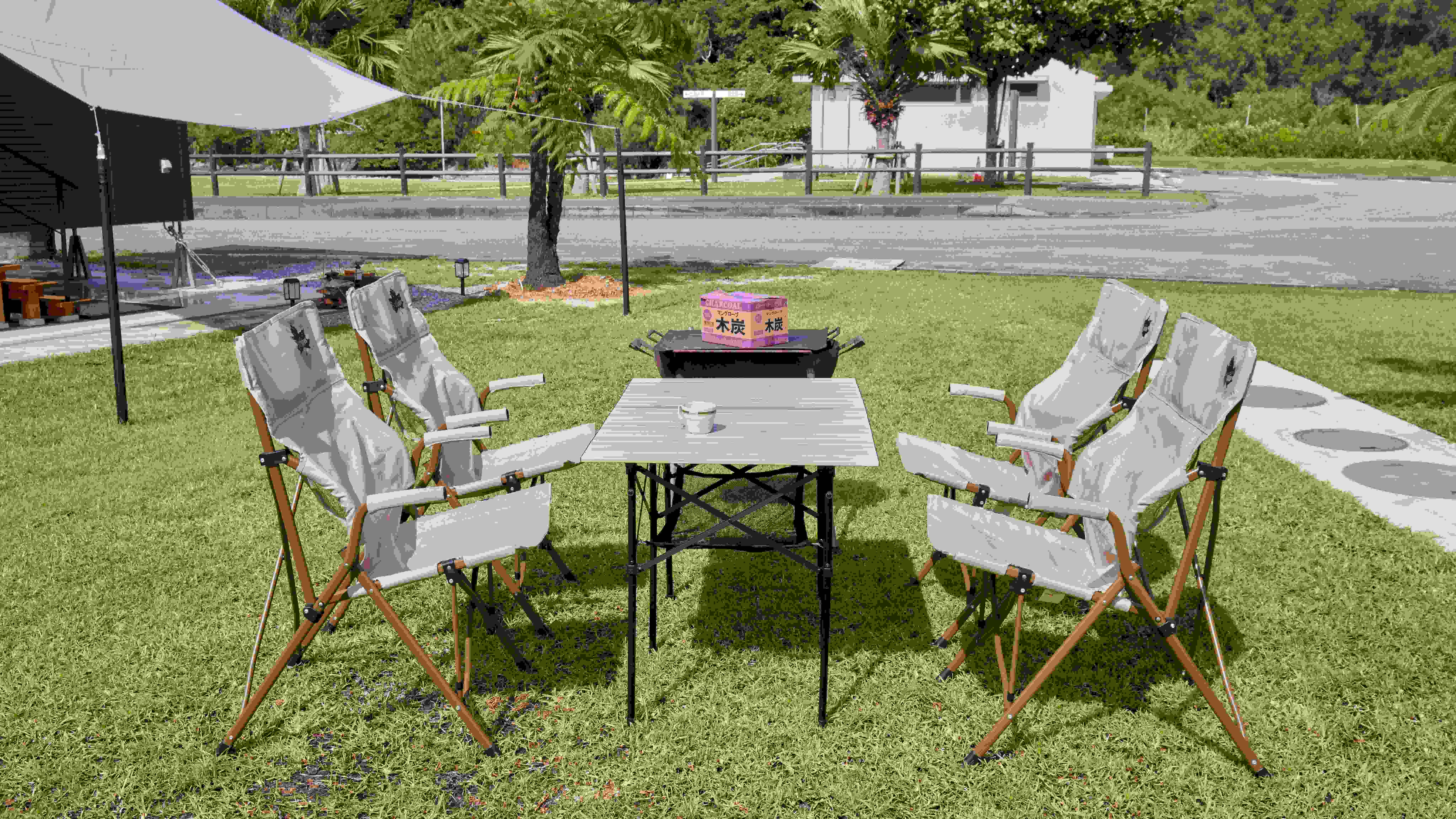 【バーベキューセット貸出】フロント前の芝生スペースに準備（片付けまで対応）※HPから要予約