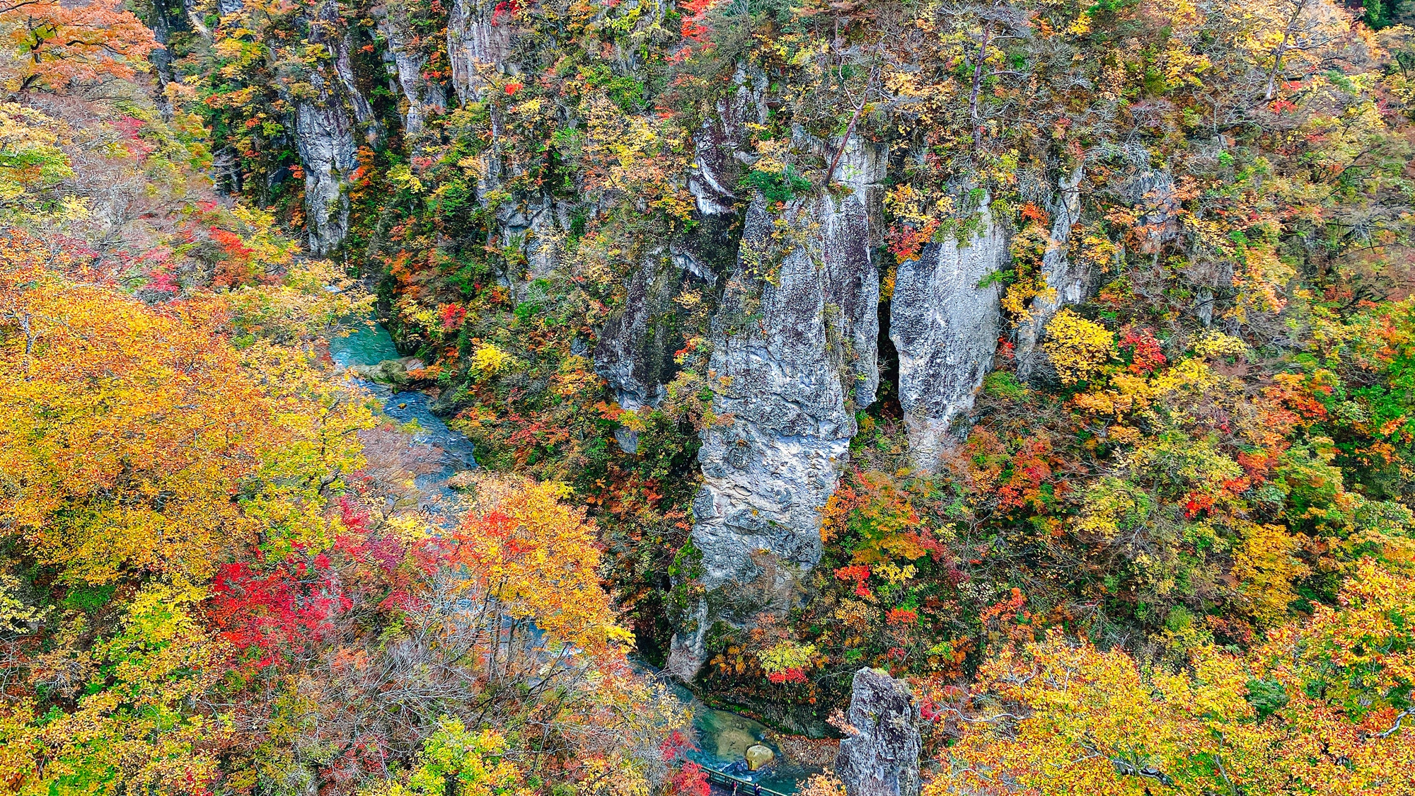 *鳴子峡/秋は紅葉狩りにおすすめです。
