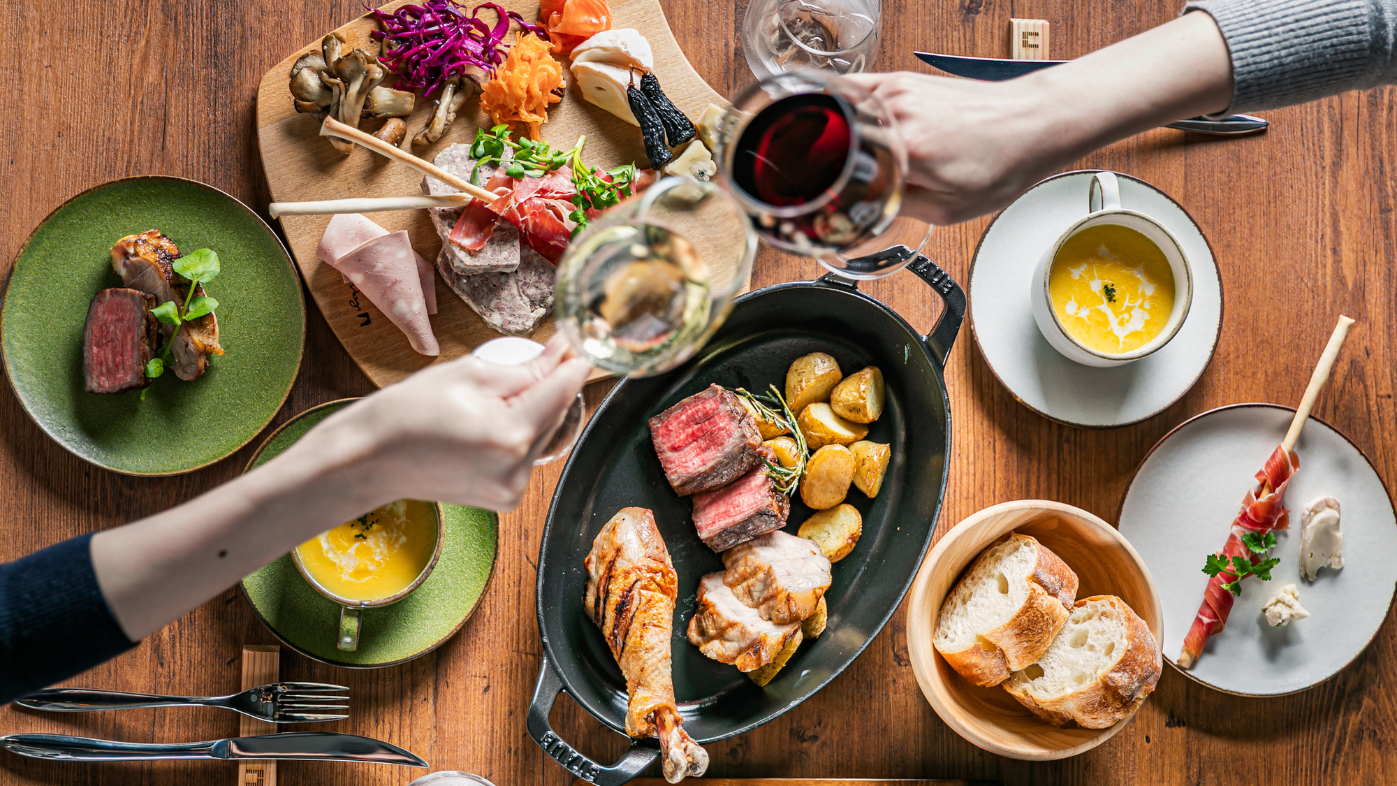 ディナー　天神ワイン会