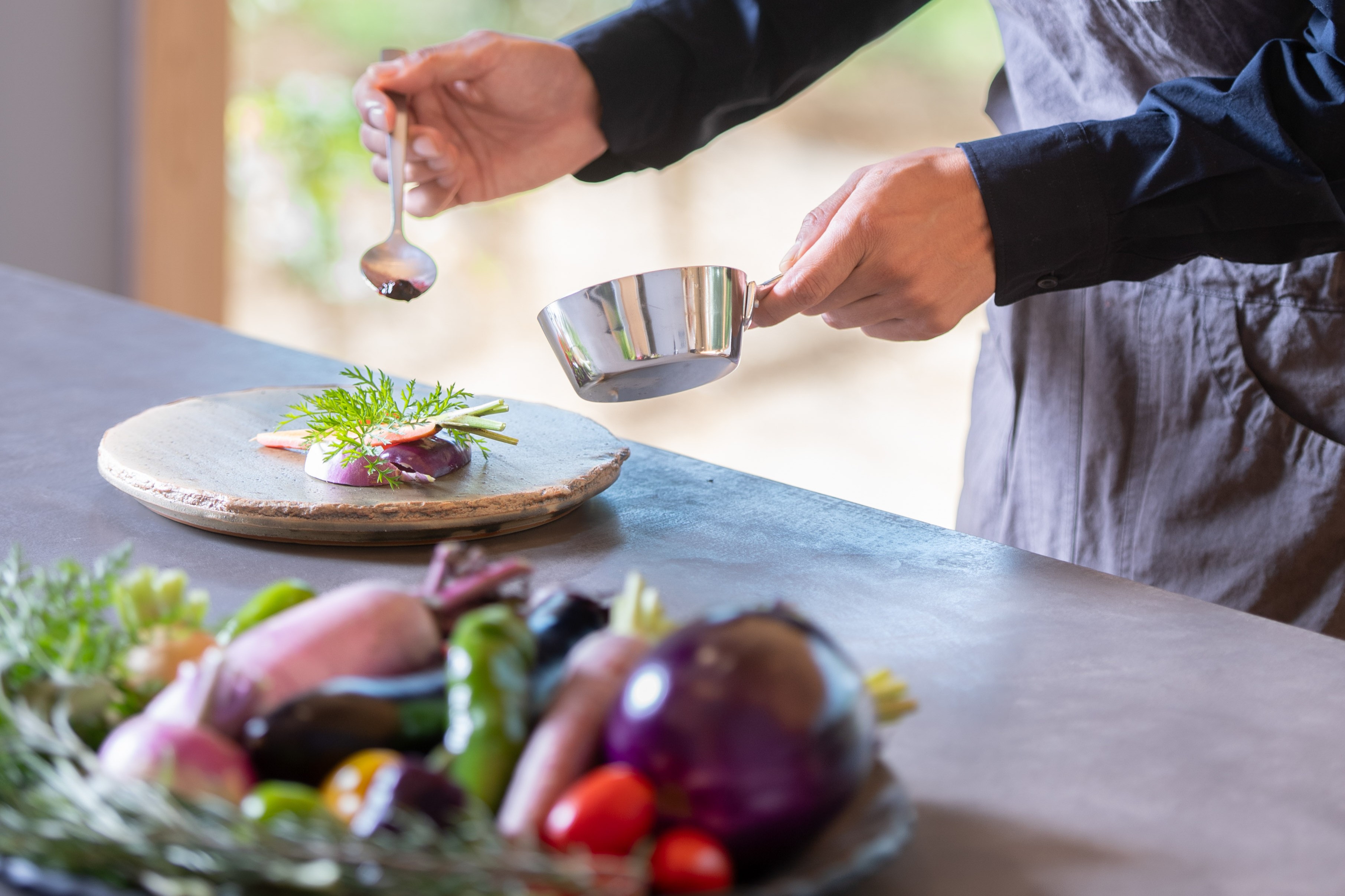 野菜をふんだんに使った料理