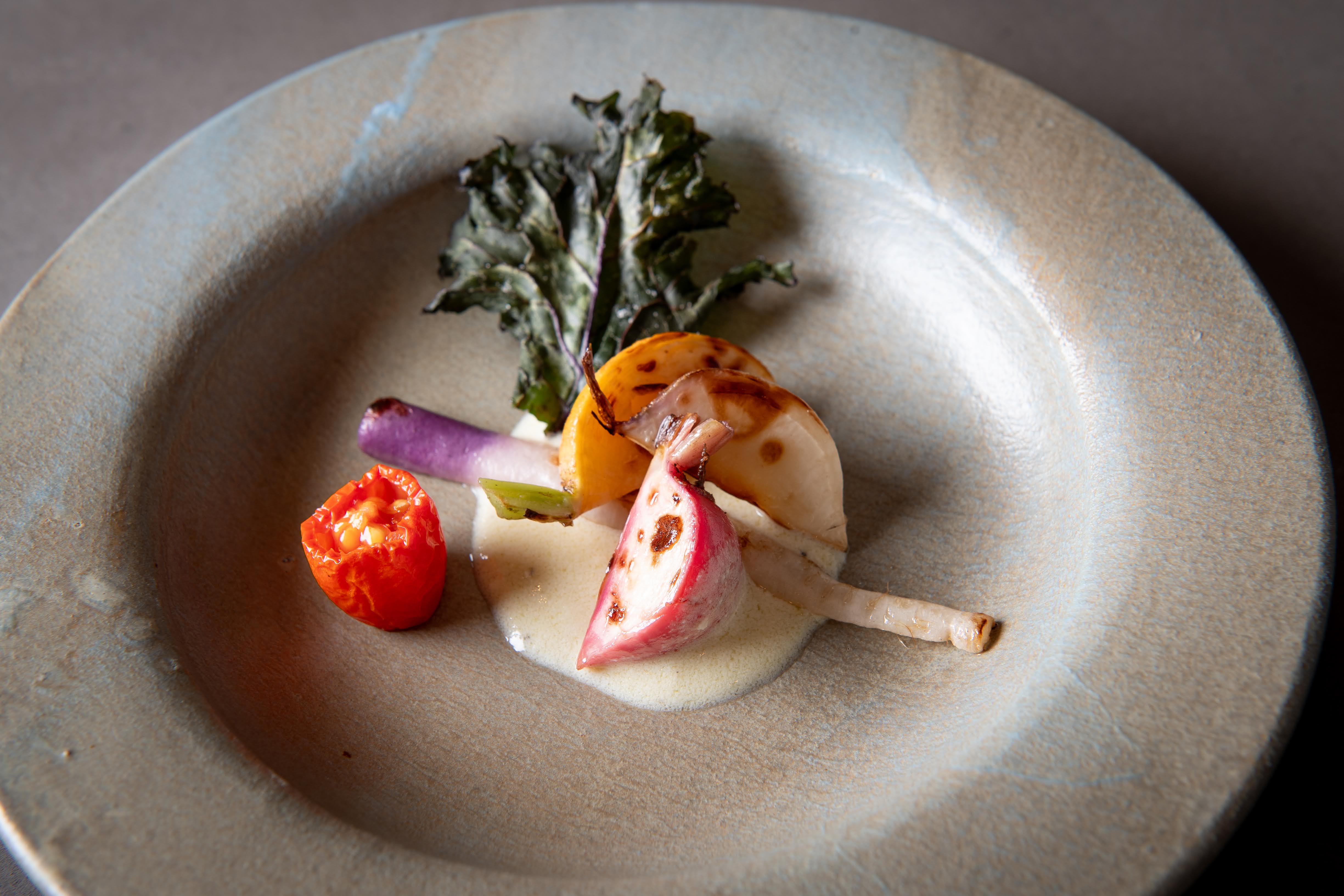 料理（カブ炭火焼）