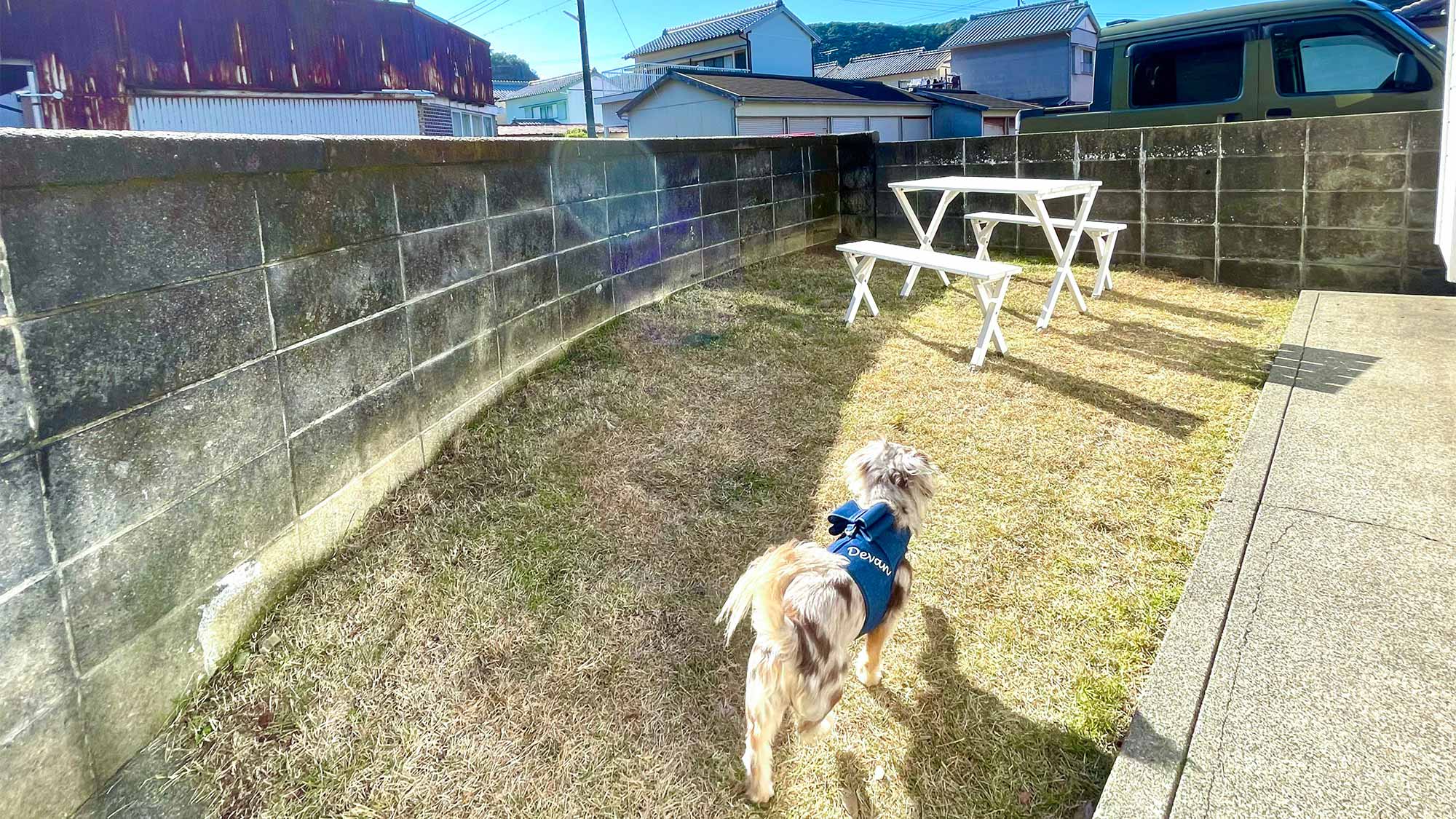 ・【ペットとお泊り】天気の良い日は芝生のテラスでドッグランも