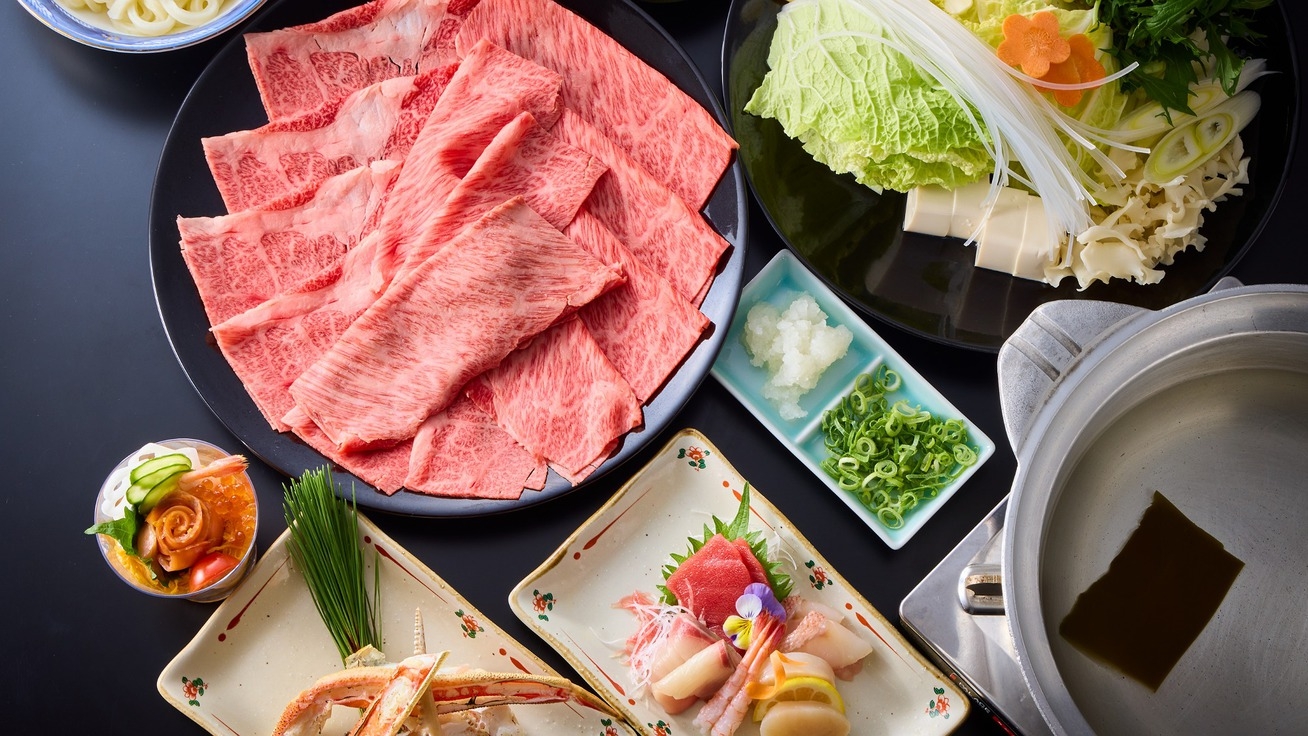 【さき楽28】国産黒毛和牛の＜しゃぶしゃぶコース＞を早期割引でお得に！（夕朝食付）
