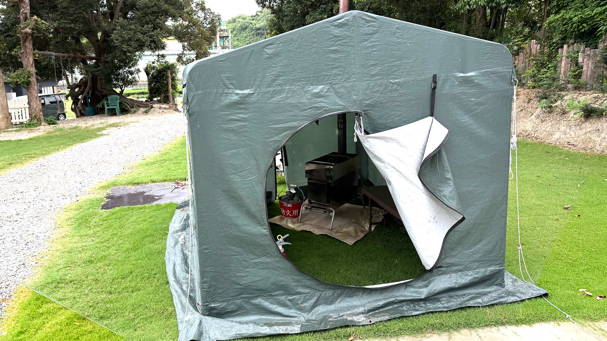 ・【サウナ／ロウリュ】グランピングとサウナを一度に楽しめる施設です