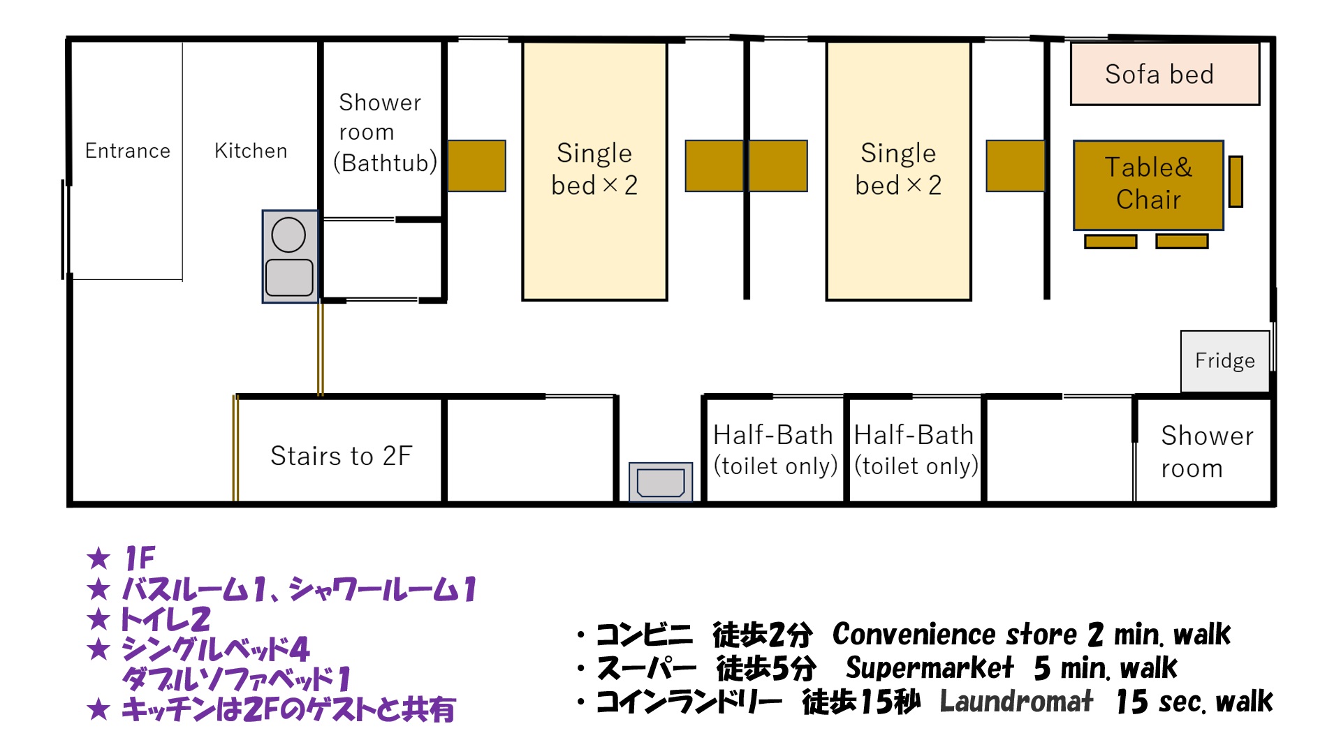 1F 6人部屋