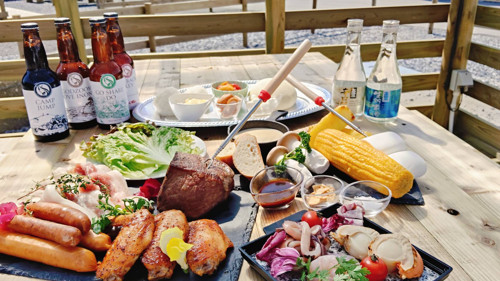 プレミアム屋外ＢＢＱプラン　特別メニューのご夕食