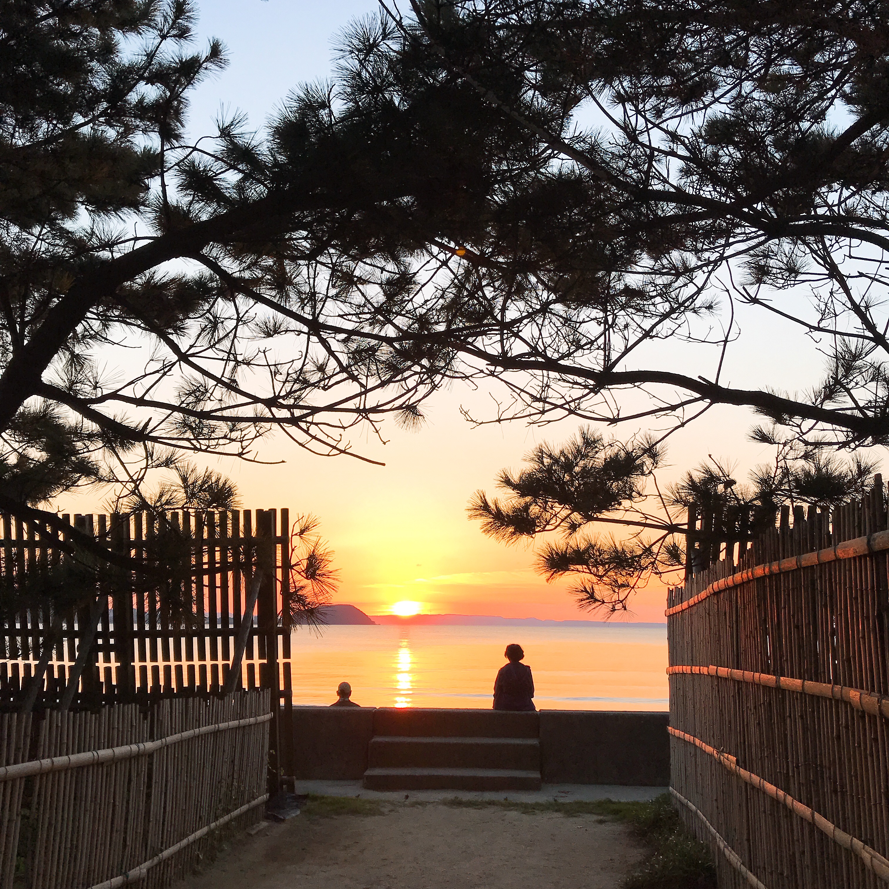 最高の夕日が見られますよ