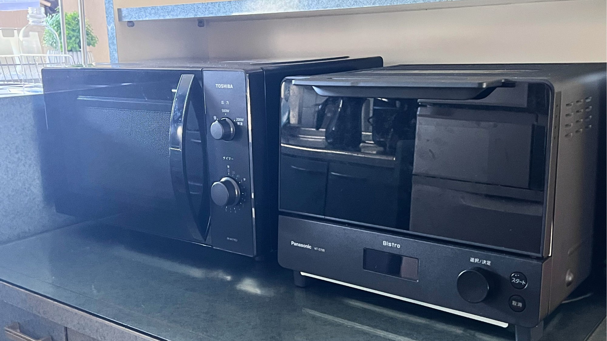 トースターと電子レンジ、簡単調理もお手の物。