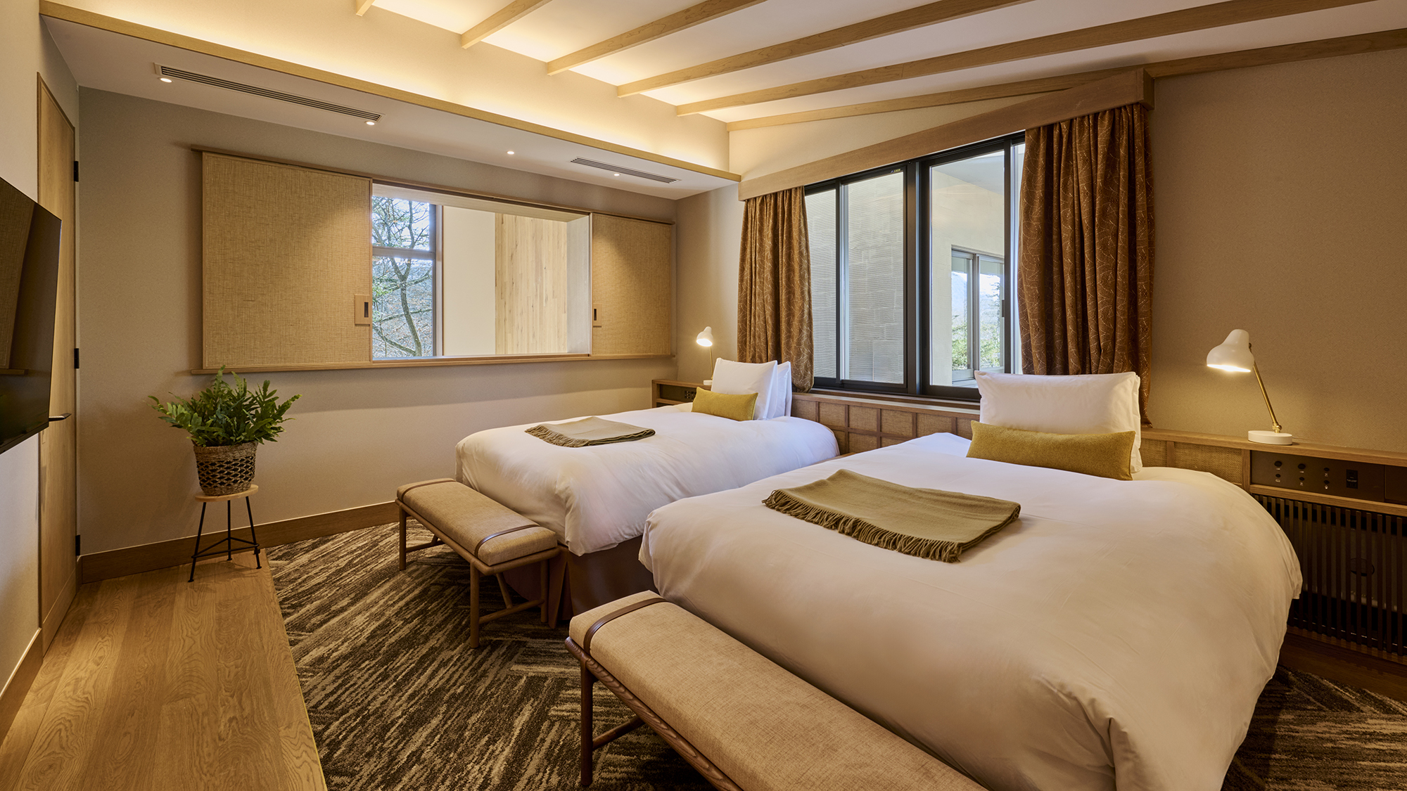 プライベートヴィラ｜SARASARA｜2LDK・188平米。サウナ・ジャグジーバス完備