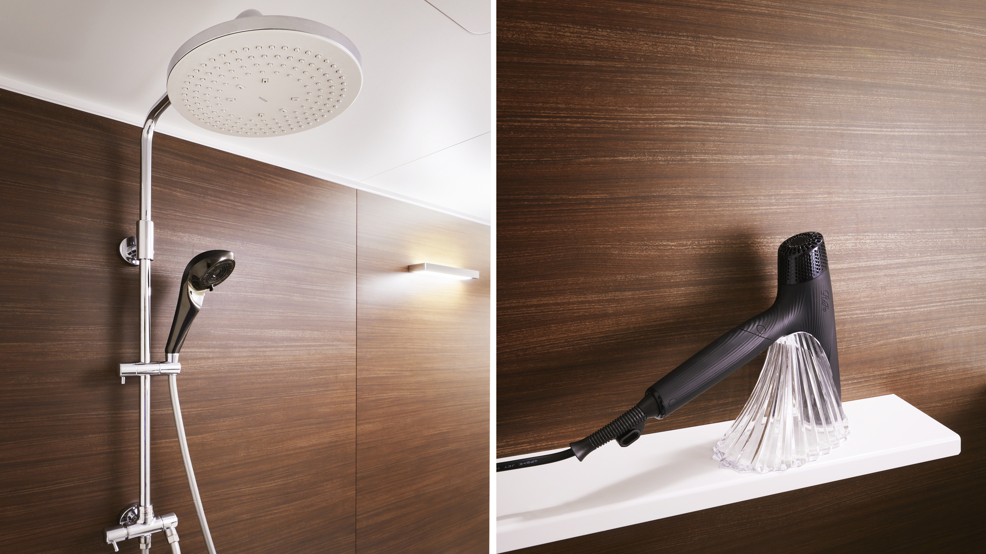 Refaのシャワーヘッド・ドライヤーを全室完備