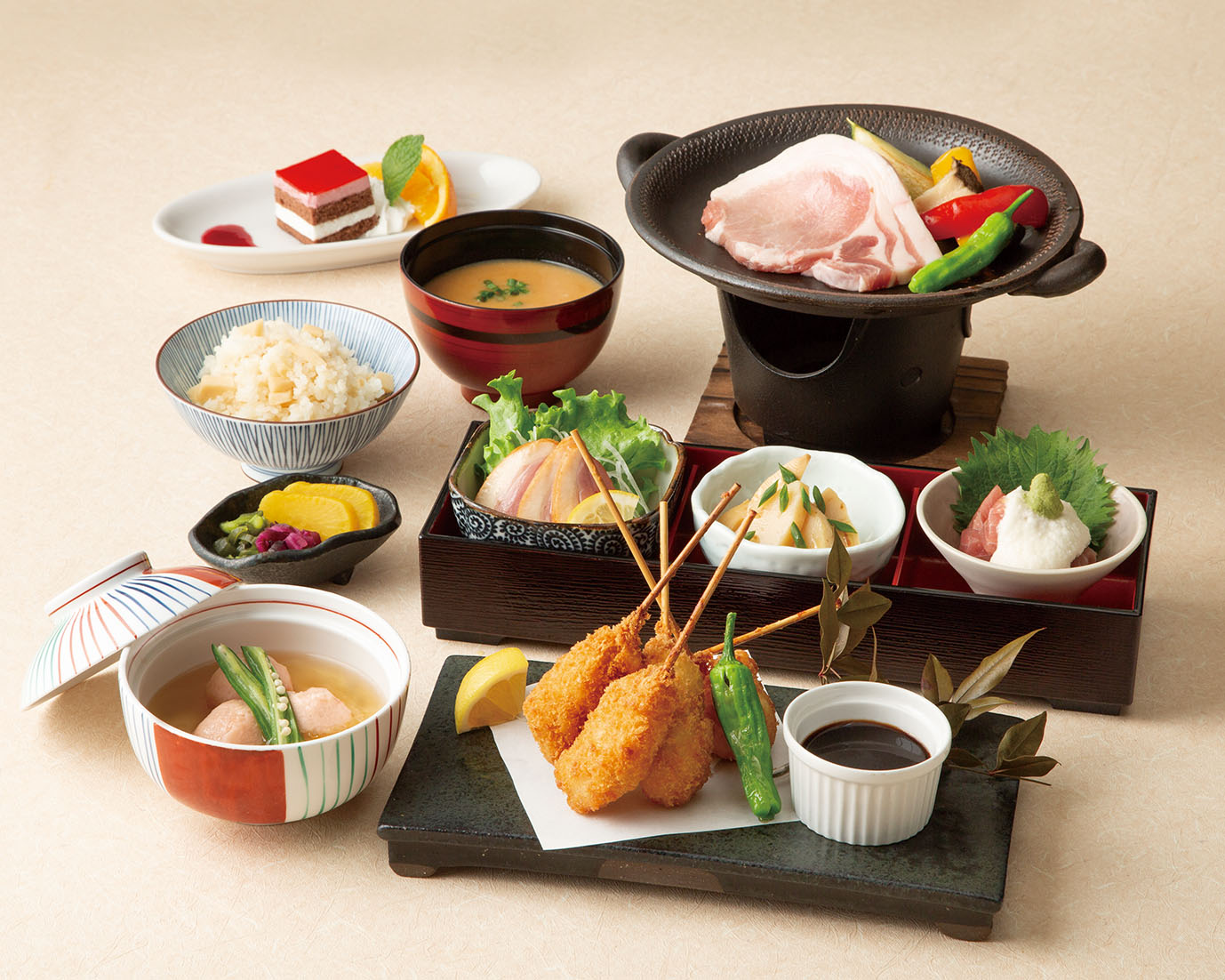 夕食スタンダード(豚陶板)