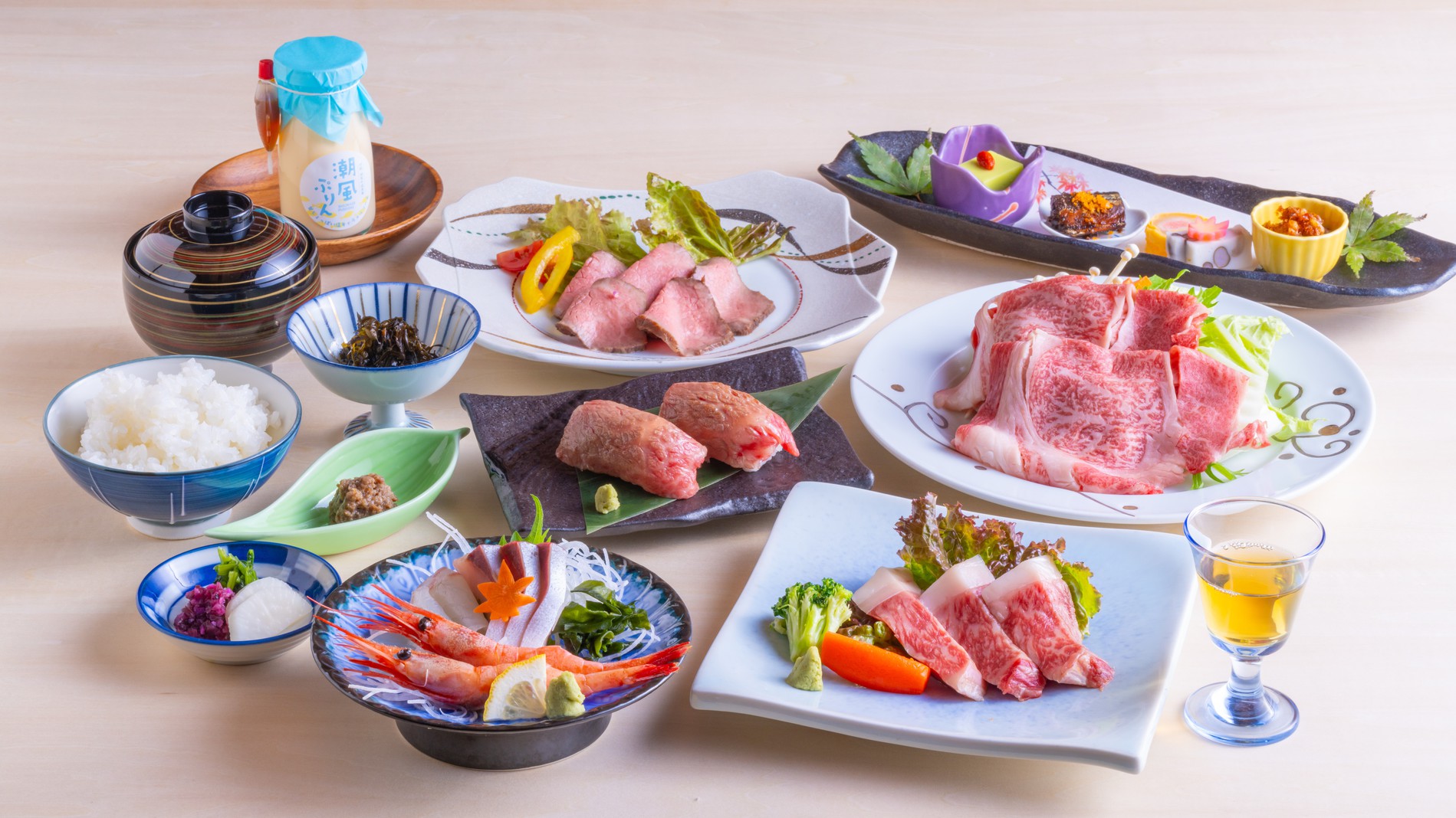 【但馬牛尽くし】にぎり、ローストビーフ、しゃぶしゃぶにステーキetc…大満足プラン☆