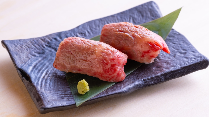 【但馬牛尽くし】炙り肉寿司◆上質な脂の照りが食欲を誘います♪