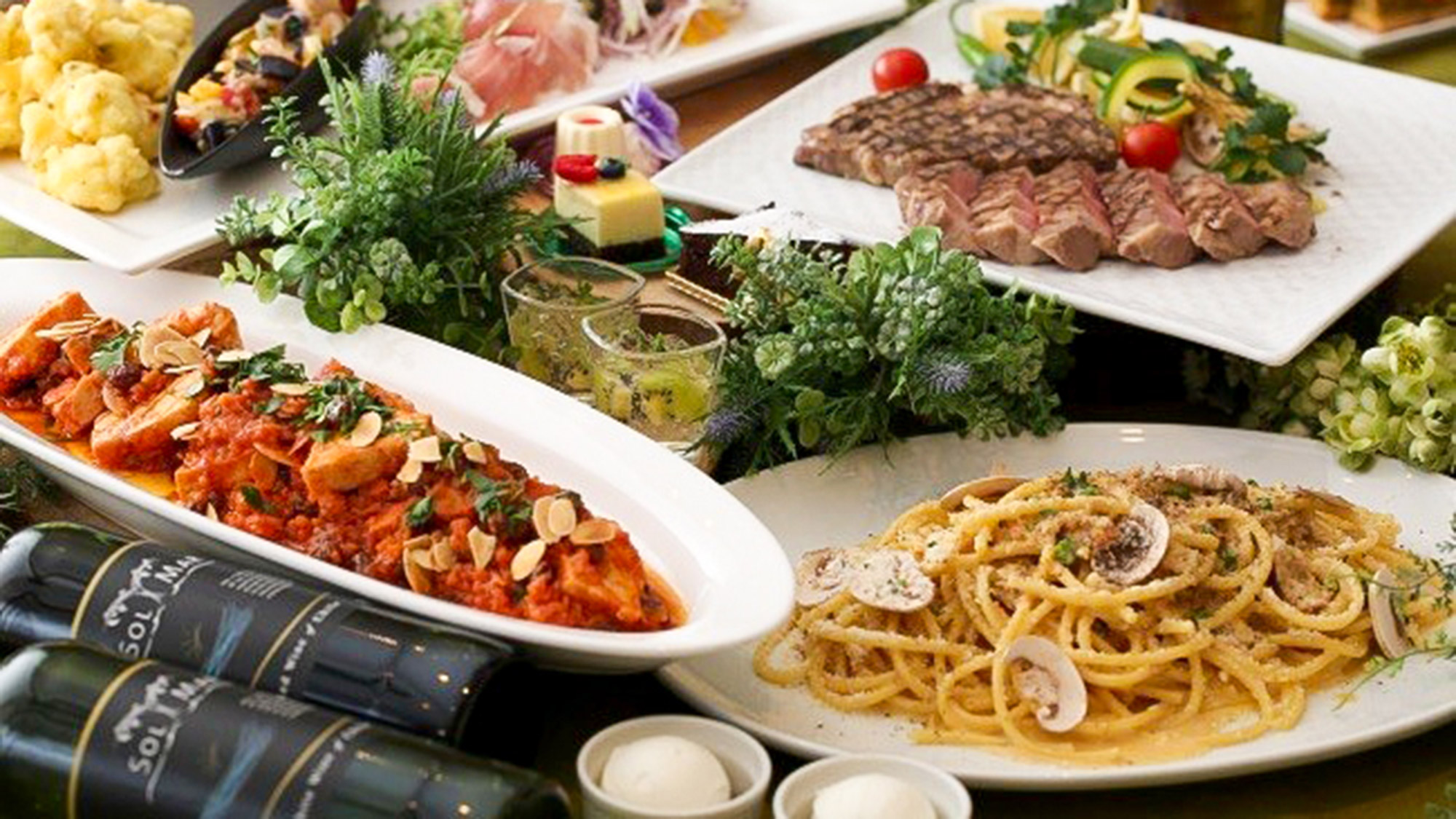 ・【夕食一例】シェフ出張料理／「AJIKURA」大皿料理　※画像はイメージです