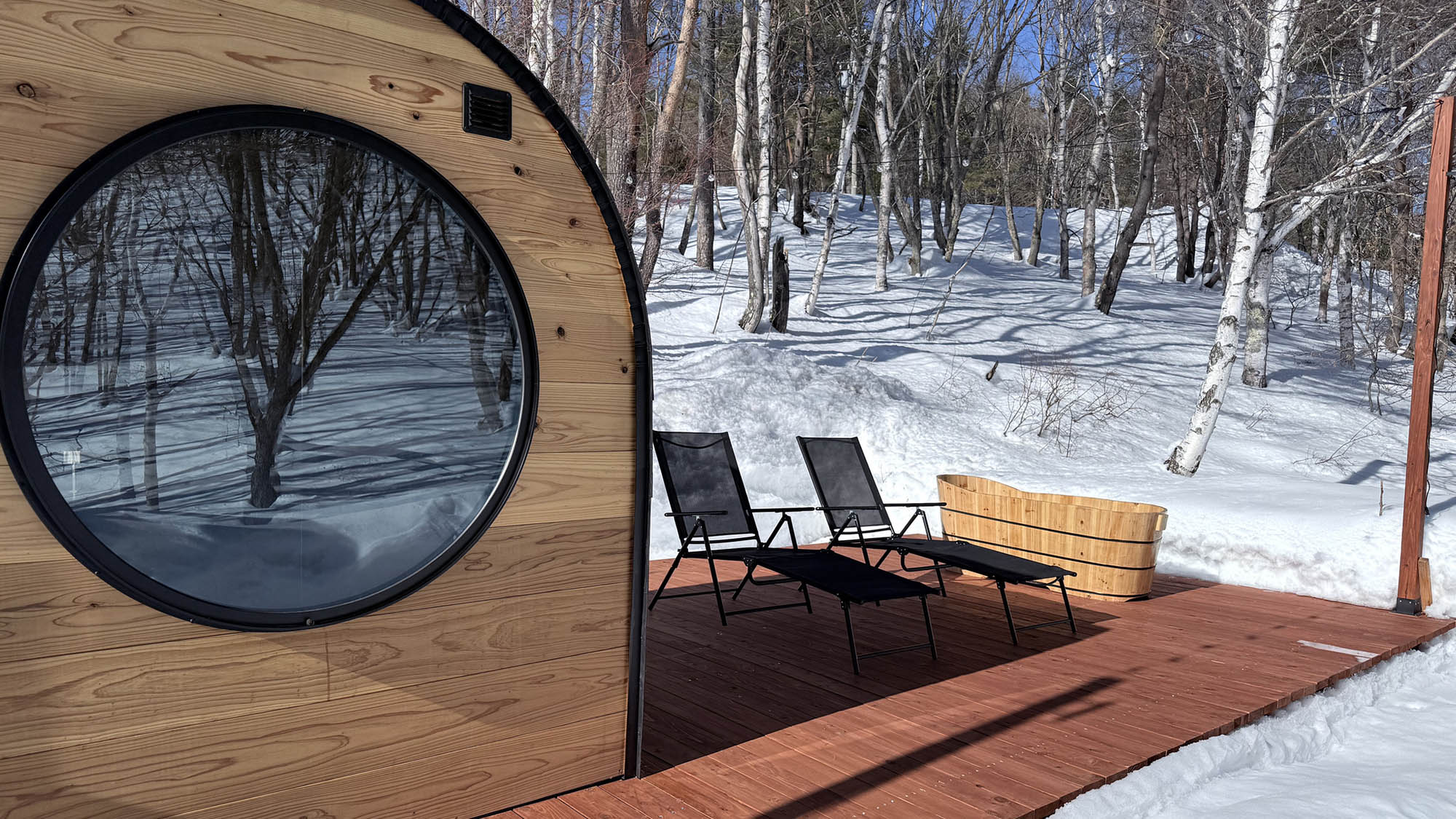 ・【プライベートサウナ】豊かな自然に囲まれて、誰にも邪魔されないリラックスタイムを